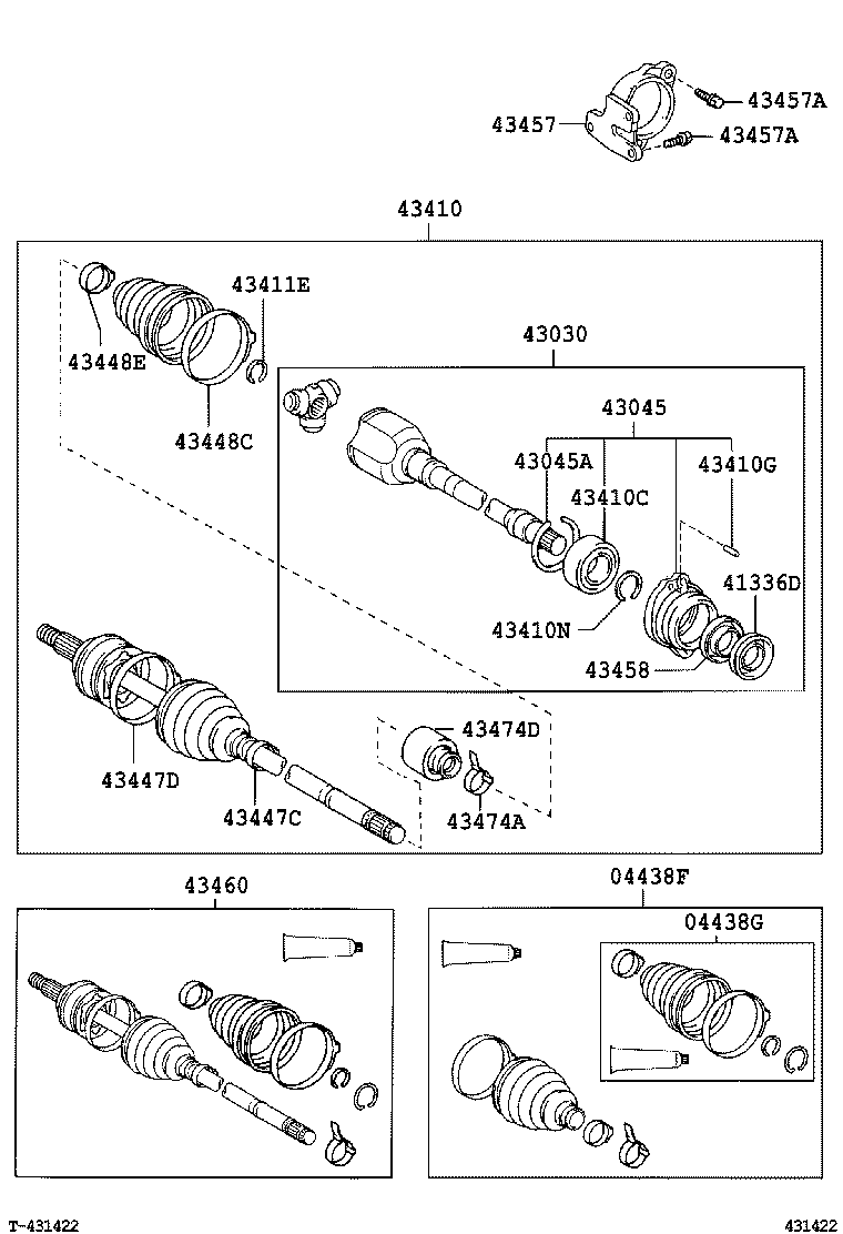 TOYOTA 04427-02240 - Körük, sürücü val furqanavto.az