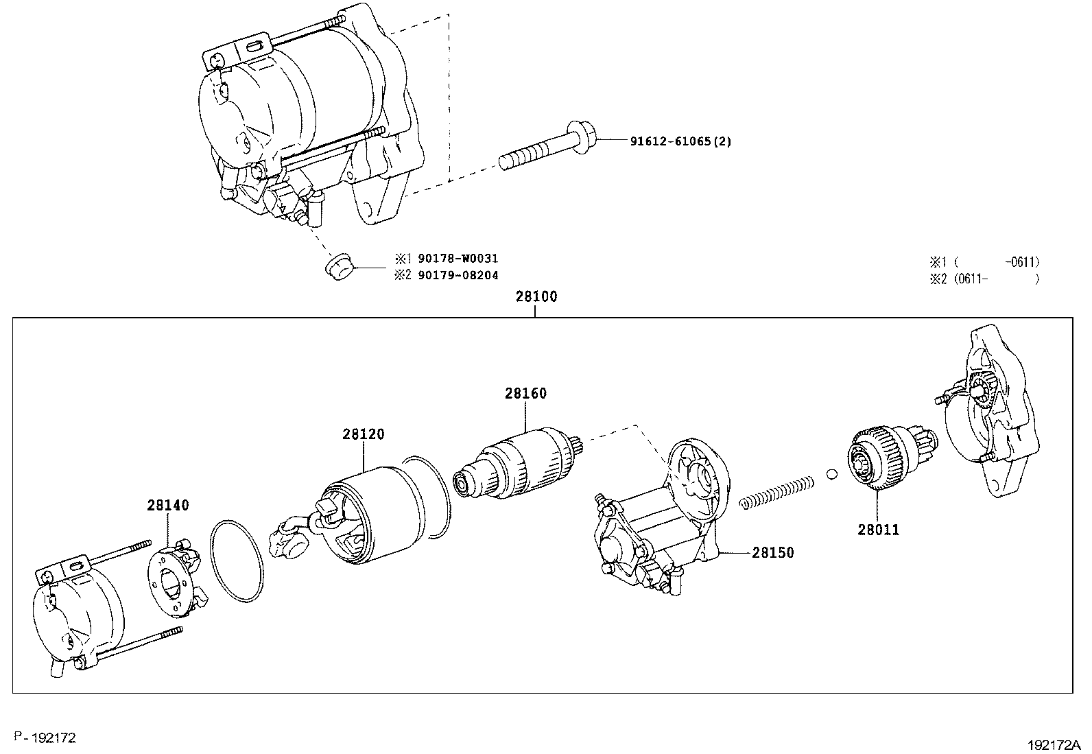 TOYOTA 28160 54380 - Armatur, başlanğıc furqanavto.az