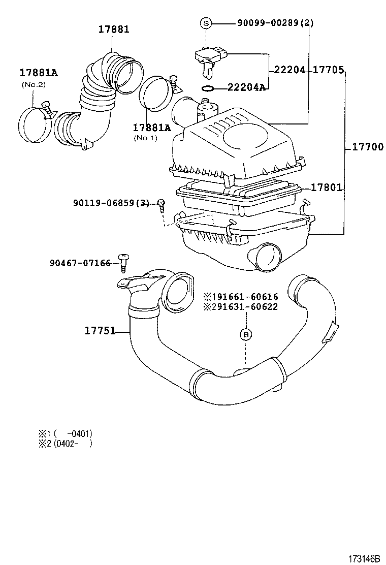 TOYOTA 1770022120 - Hava filtri furqanavto.az