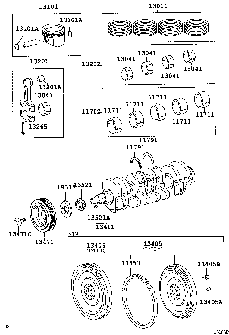 TOYOTA 13521-0D020 - Vaxt zəncirinin dəsti furqanavto.az