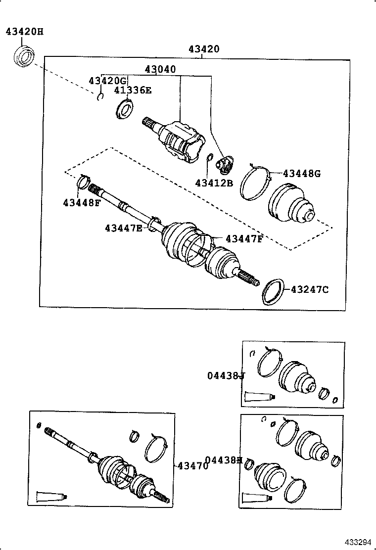 TOYOTA 04438-32230 - Körük, sürücü val furqanavto.az