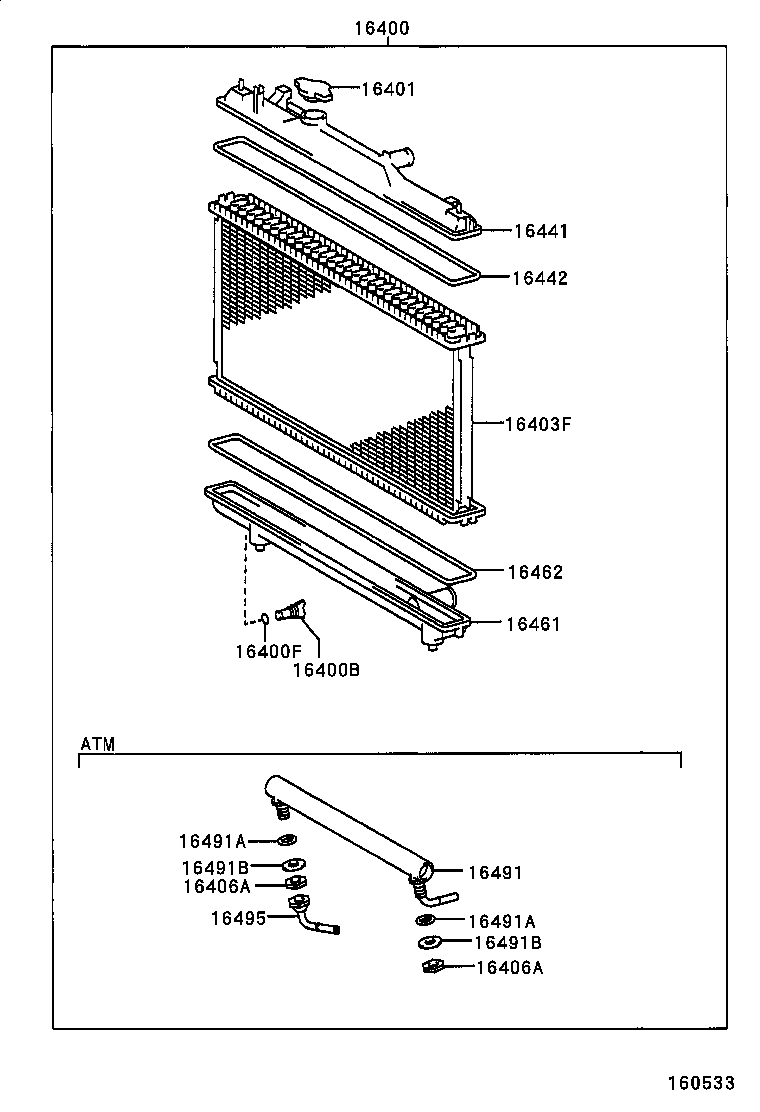 TOYOTA 1640302310 - Radiator, mühərrikin soyudulması furqanavto.az