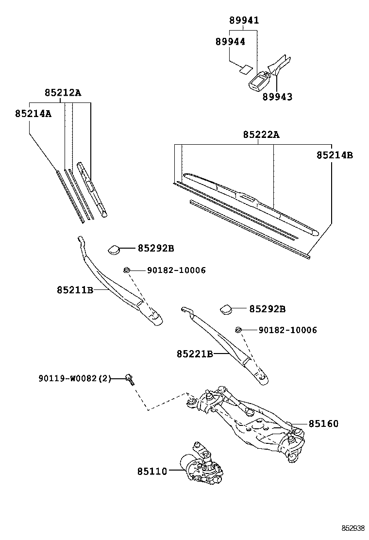 TOYOTA 85212-02250 - Sülən Bıçağı furqanavto.az