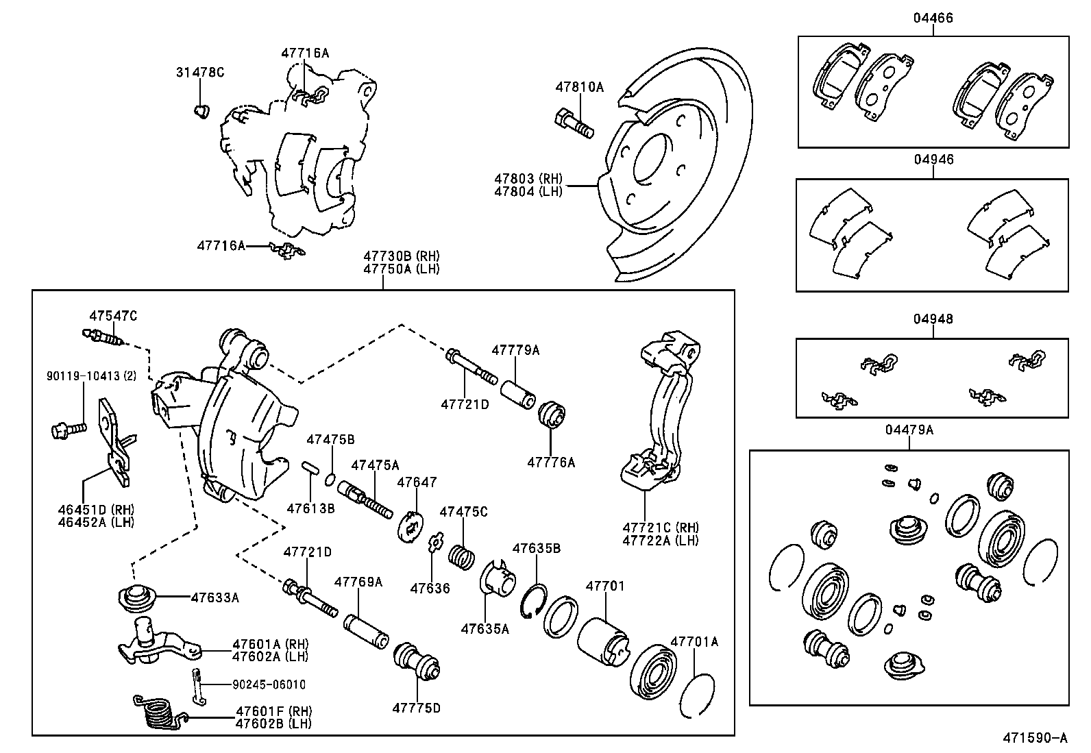 TOYOTA 4773012470 - Əyləc kaliperi furqanavto.az