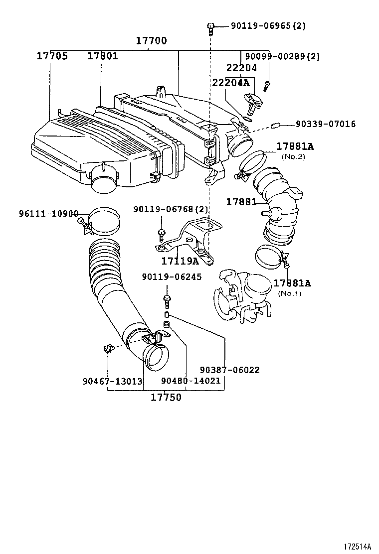 TOYOTA 17801-28010 - Hava filtri furqanavto.az