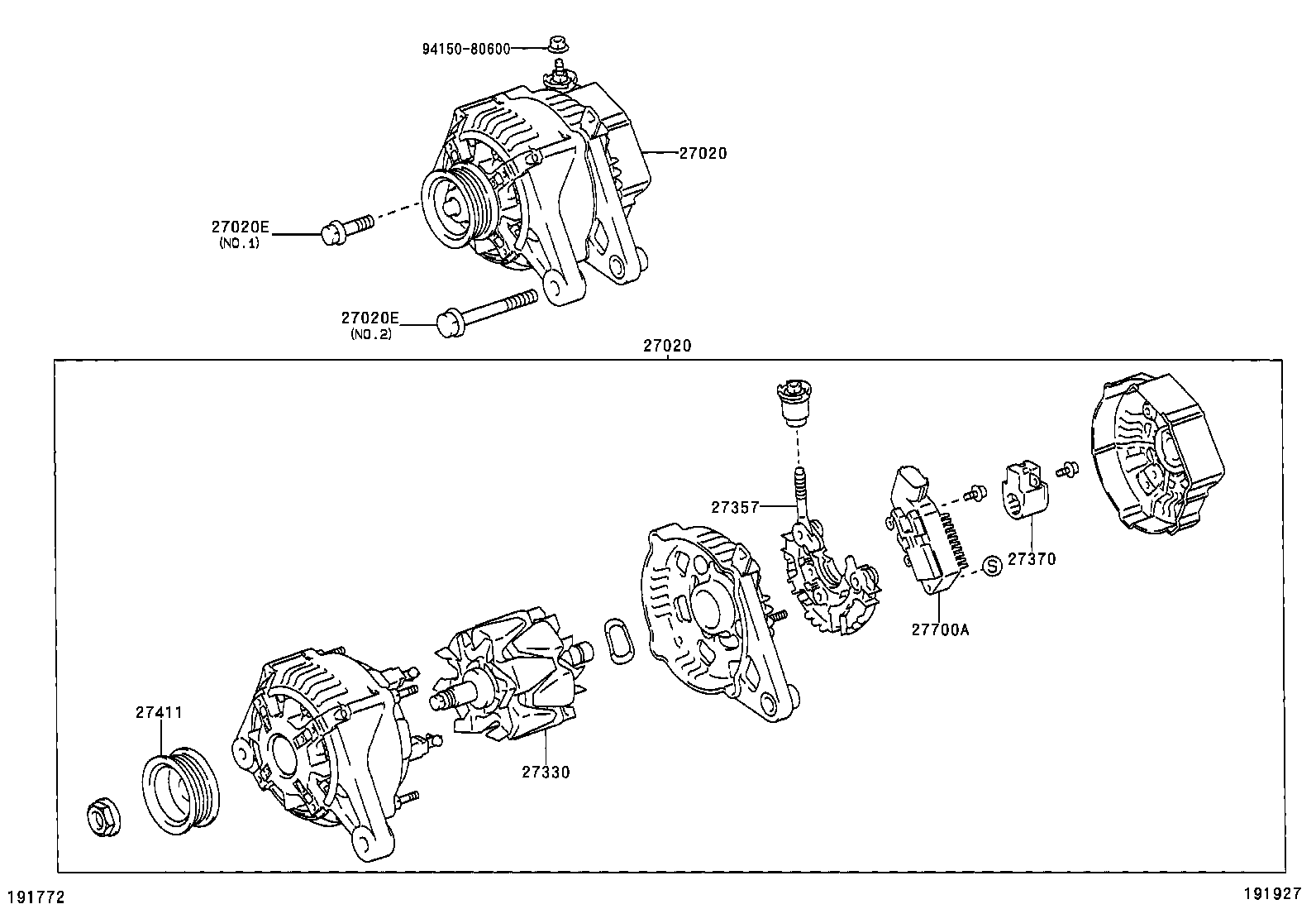 TOYOTA 2735722070 - HOLDER, ALTERNATOR, W/RECTIFIER furqanavto.az