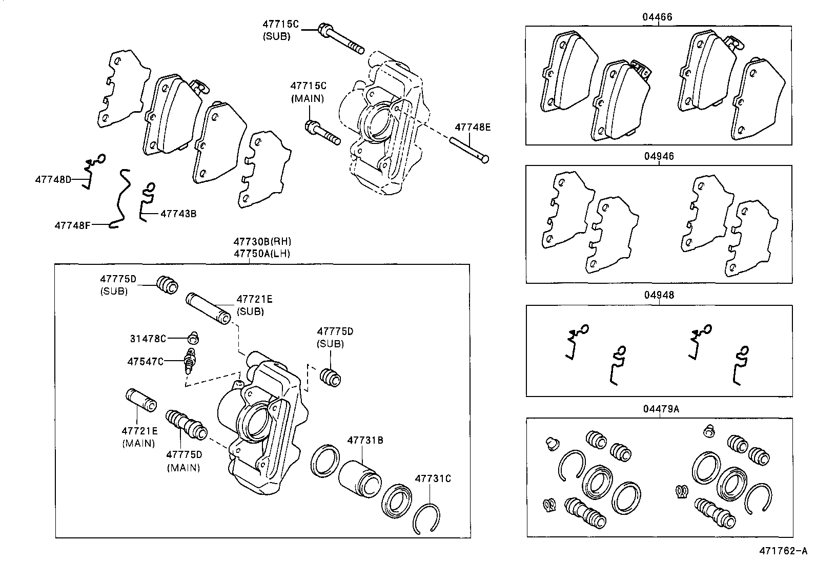 TOYOTA 4773020630 - Əyləc kaliperi furqanavto.az