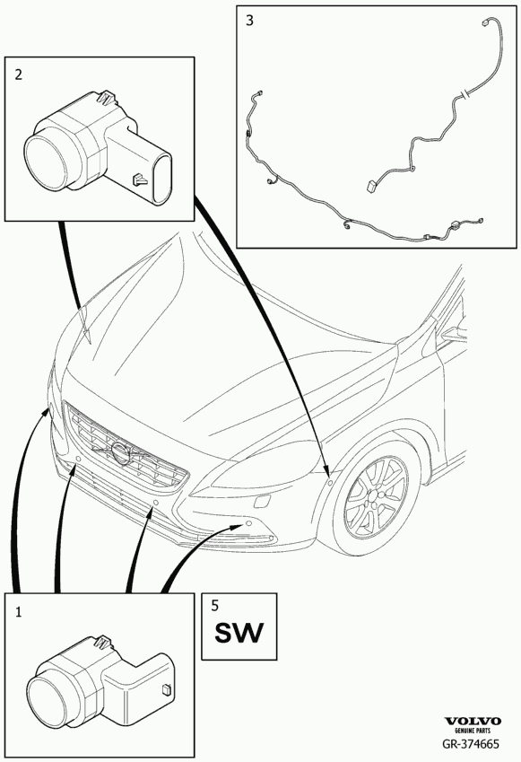 Volvo 31341345 - Sensor, parkinq köməkçisi furqanavto.az