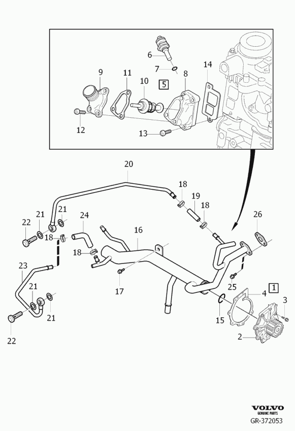 Volvo 3 129 366 8 - Su nasosu furqanavto.az