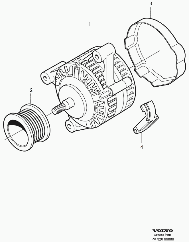 Volvo 30782701 - Kasnak, alternator, sərbəst dönərli mufta furqanavto.az