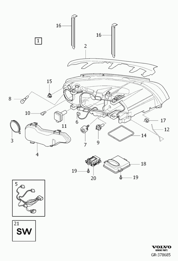 Volvo 30744459 - Lampa, fara furqanavto.az