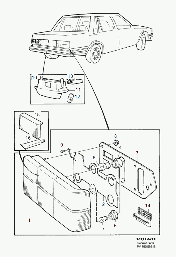 Volvo 989767 - Lampa, mövqe / kontur lampası furqanavto.az