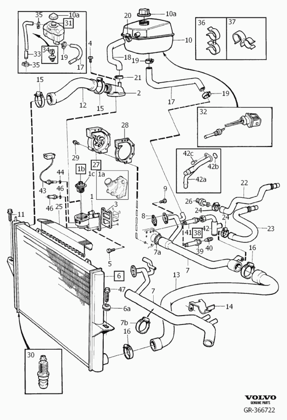 Volvo 8 603 770 - Radiator, mühərrikin soyudulması furqanavto.az