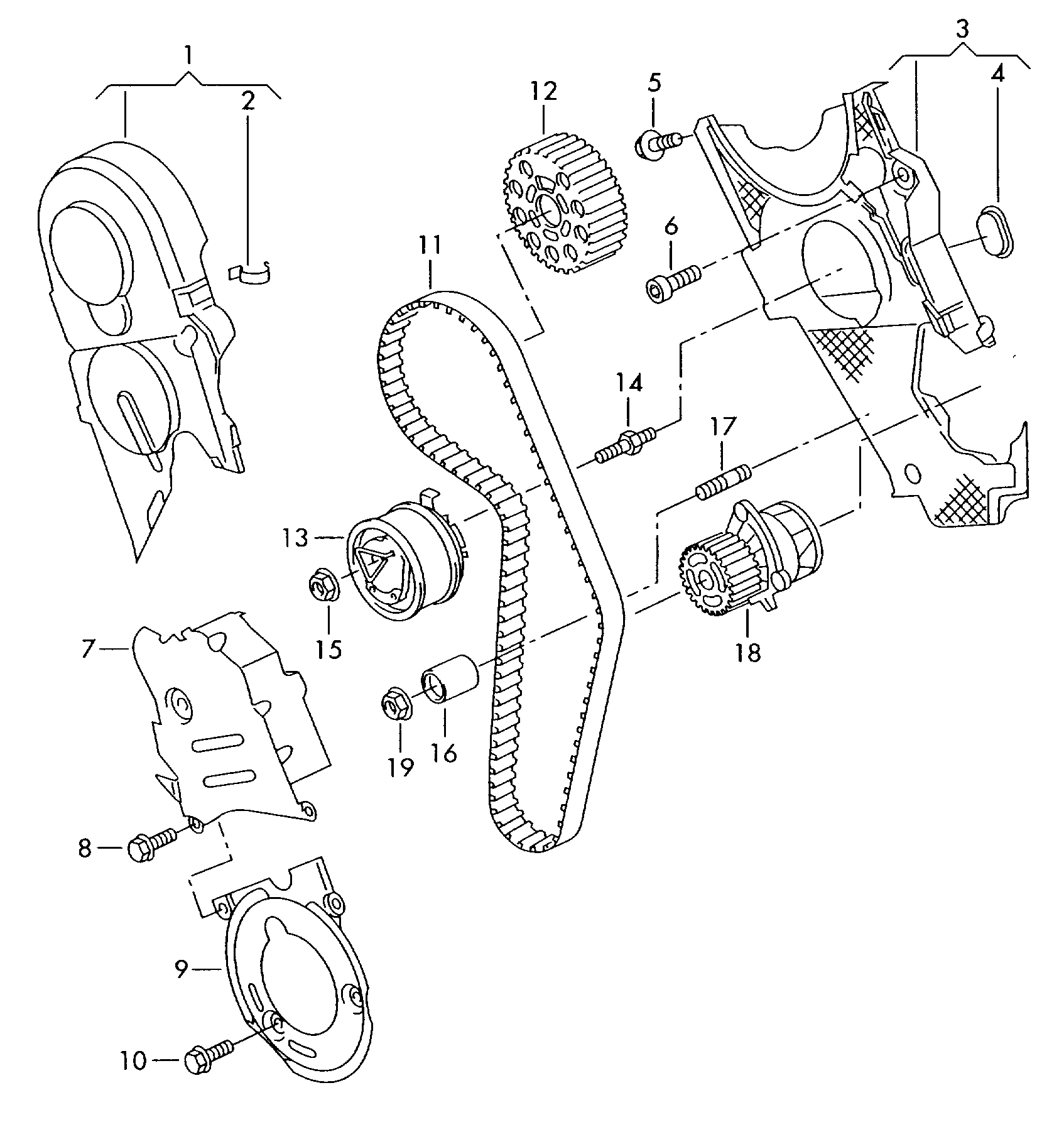 Seat 038 109 243 M - Gərginlik kasnağı, vaxt kəməri furqanavto.az