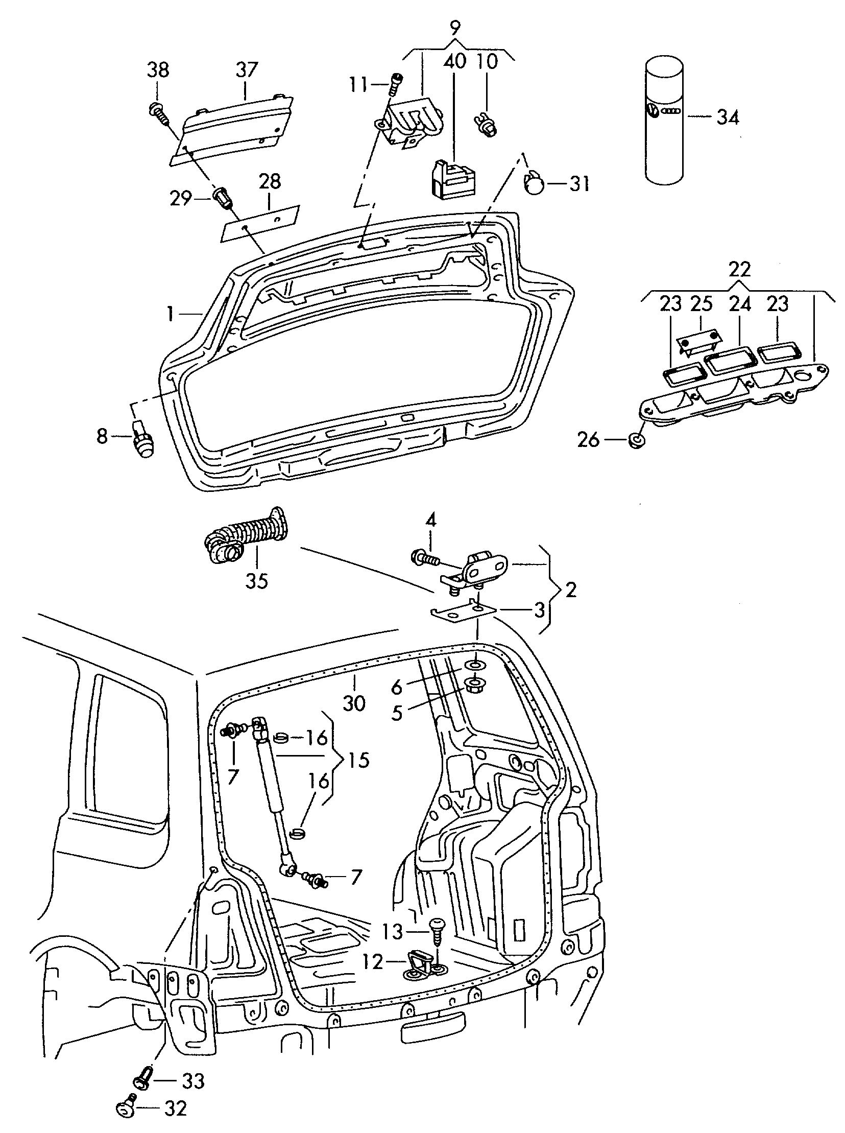 VAG 1T0 827 550E - Qazlı bulaq, baqaj, yük yeri furqanavto.az