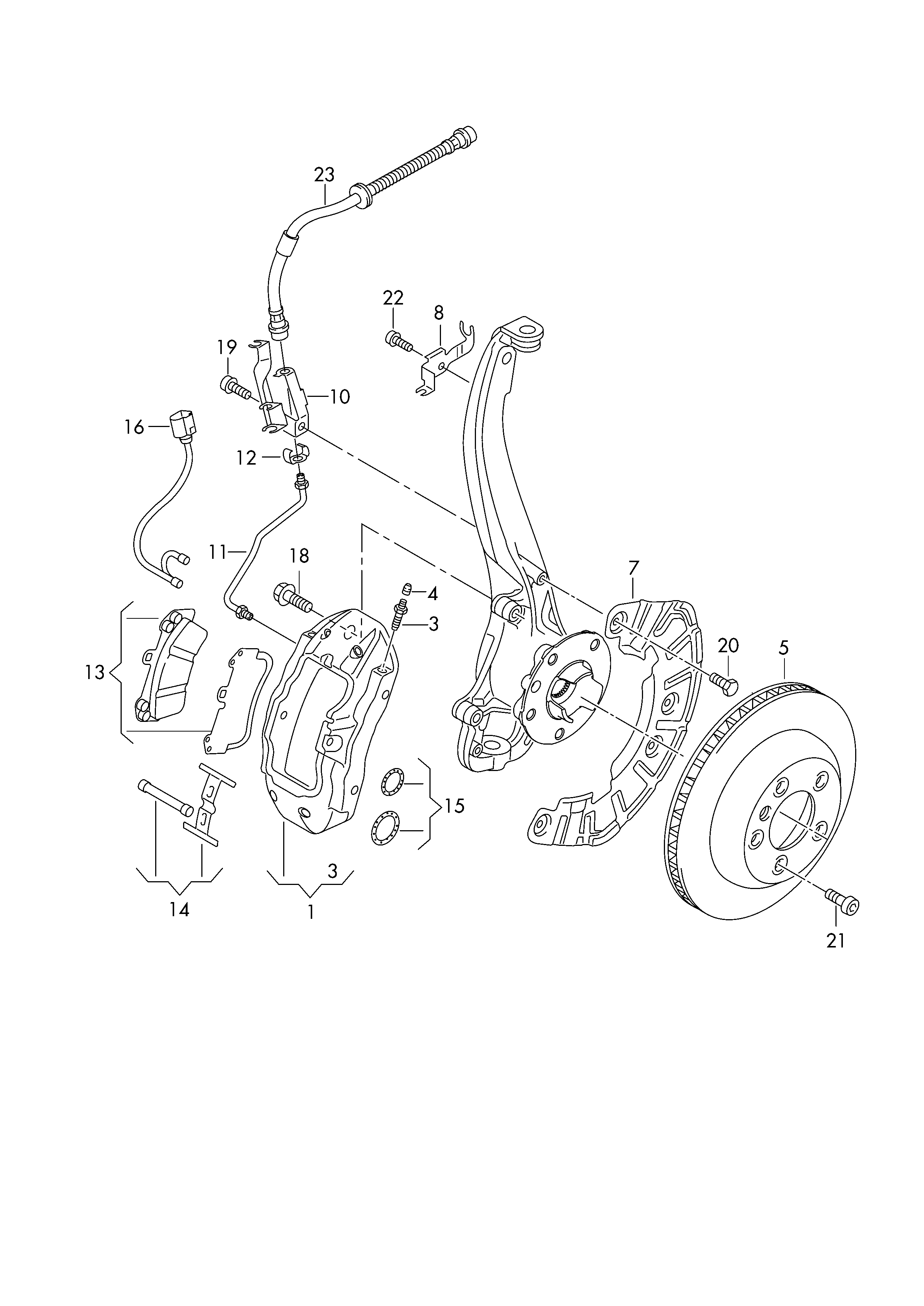 VW 7P0 907 637 - Xəbərdarlıq Kontakt, əyləc padinin aşınması furqanavto.az