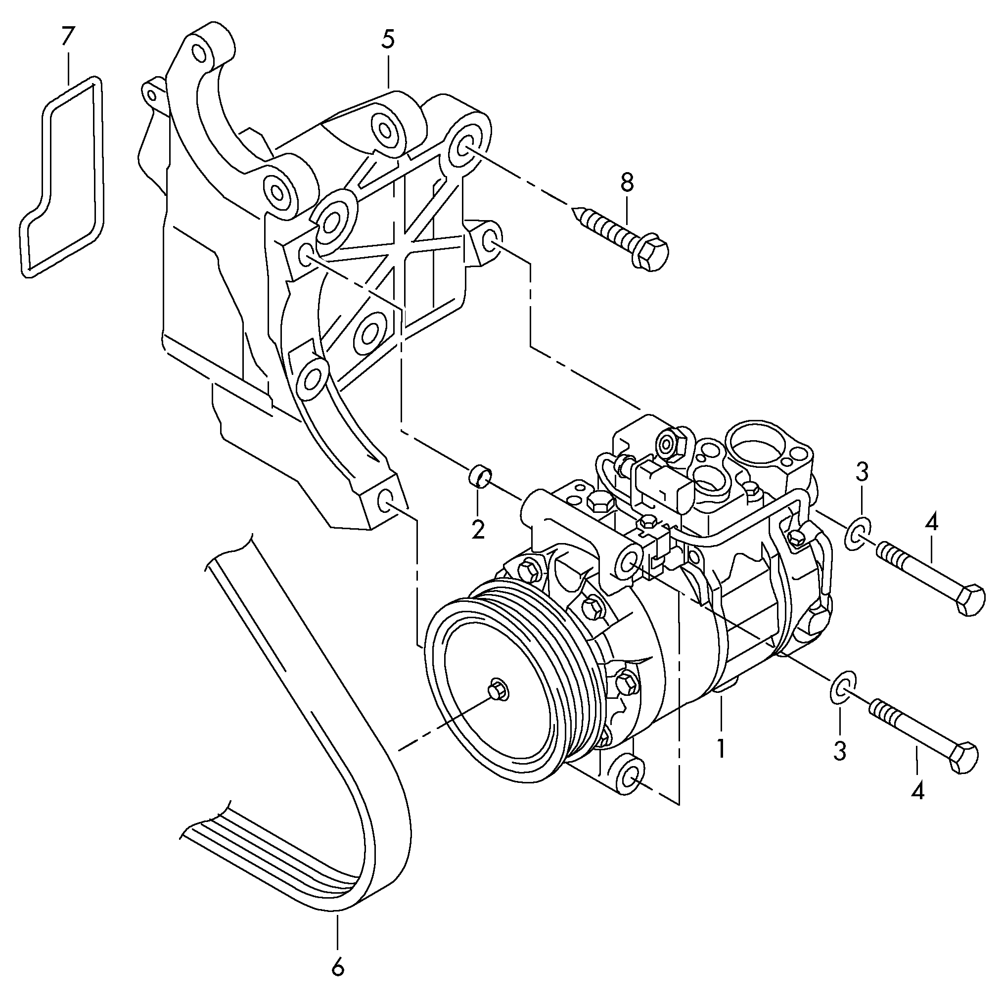 VW/SEAT 7P0820803D - Kompressor, kondisioner furqanavto.az