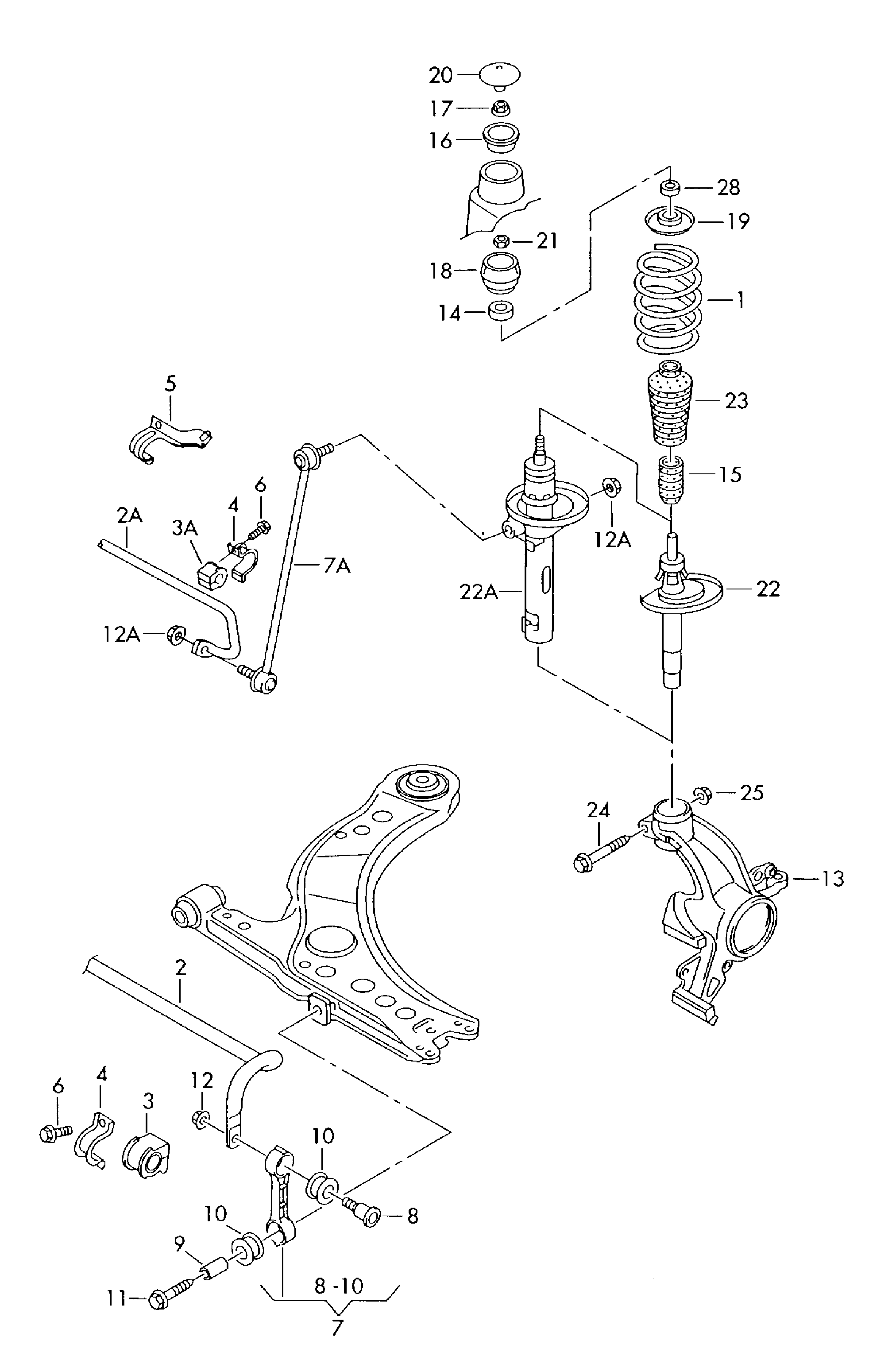 VAG 1J0 411 305 E - Yolun idarəedici qolu furqanavto.az