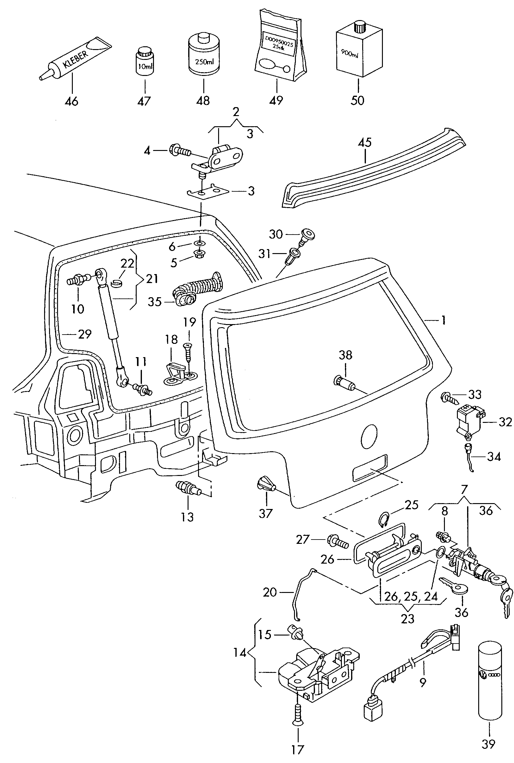 VAG 1J6 827 550C - Qazlı bulaq, baqaj, yük yeri furqanavto.az