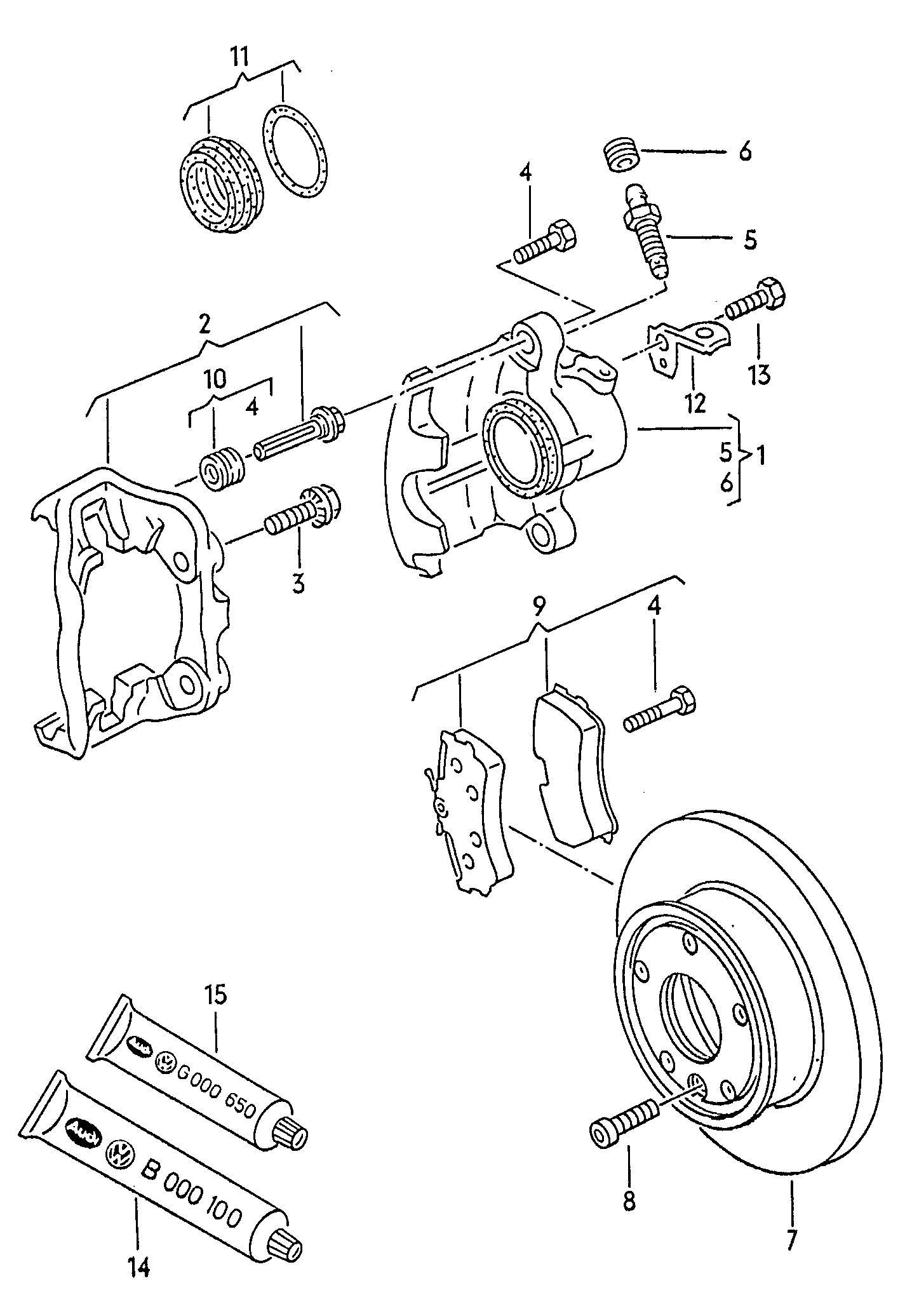 AUDI 701698480 X - 1 set: brake caliper housing furqanavto.az