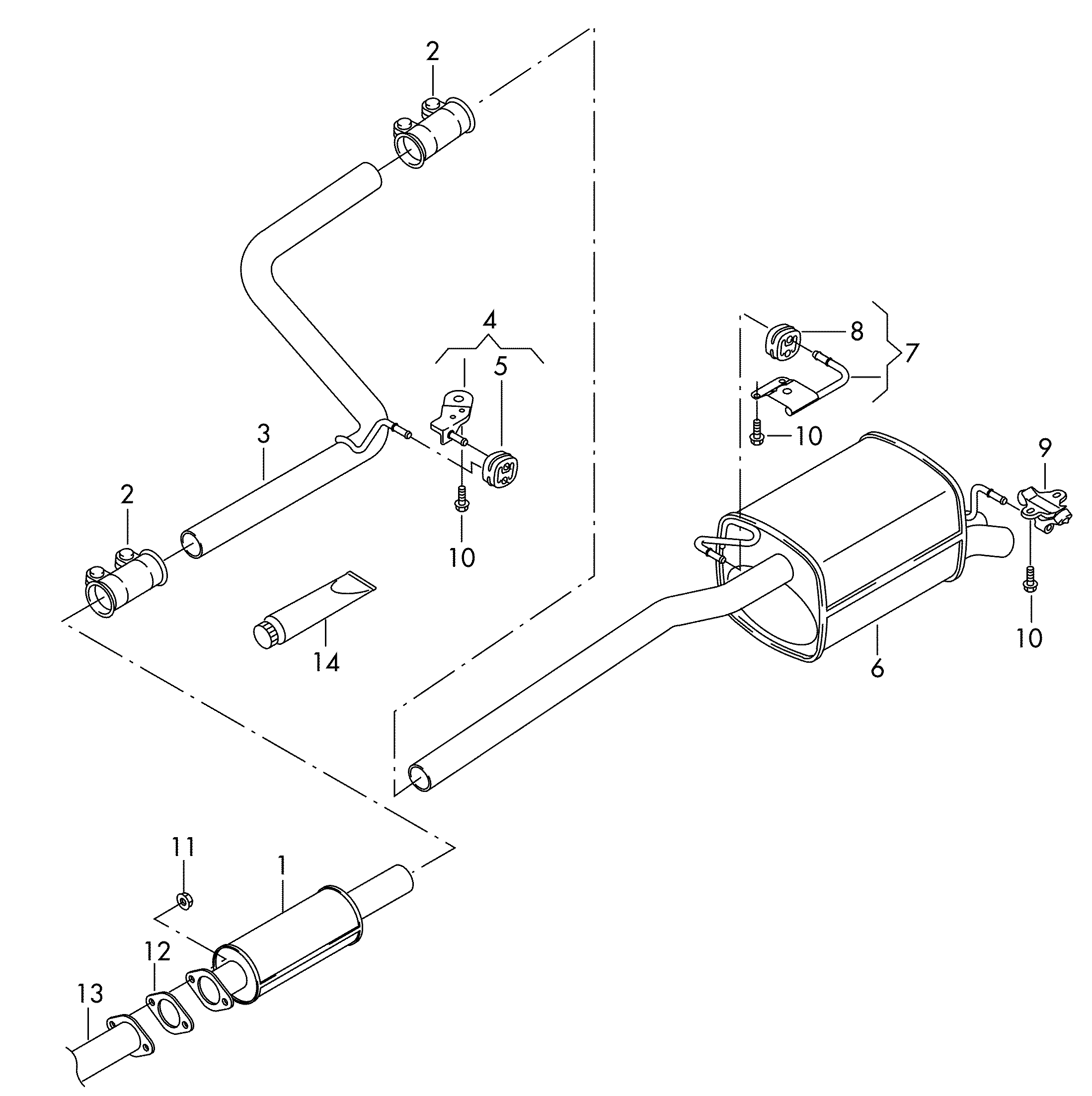 VW 1K0253141Q - Boru birləşdiricisi, egzoz sistemi furqanavto.az