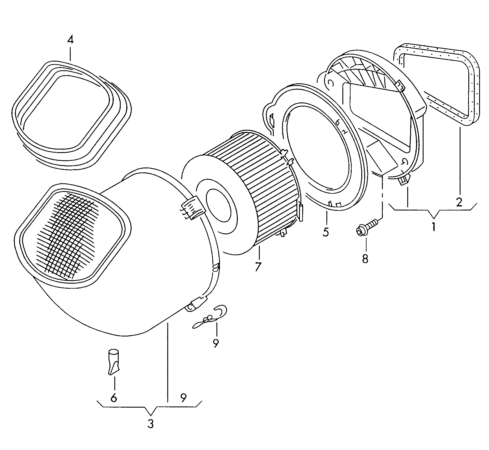 VW 701 815 915 C - Filtr, daxili hava furqanavto.az