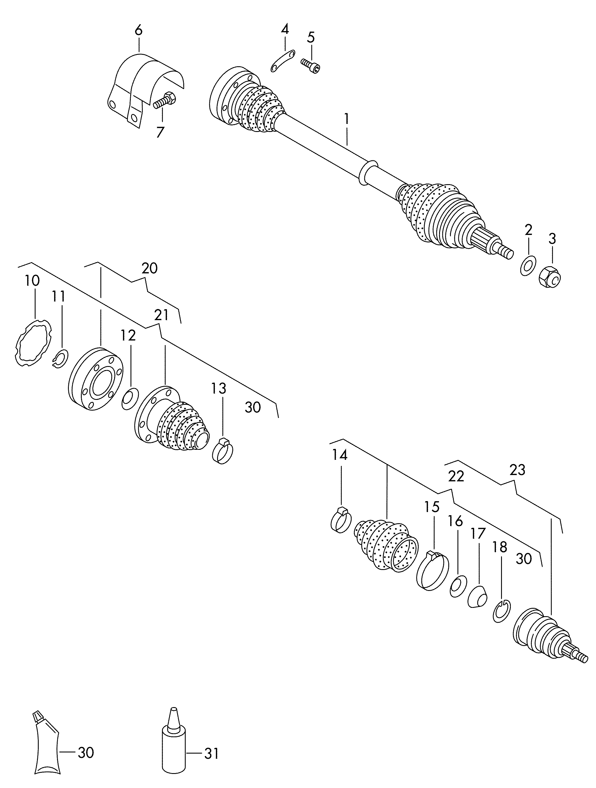 VAG JZW407449AX - Sürücü mili furqanavto.az