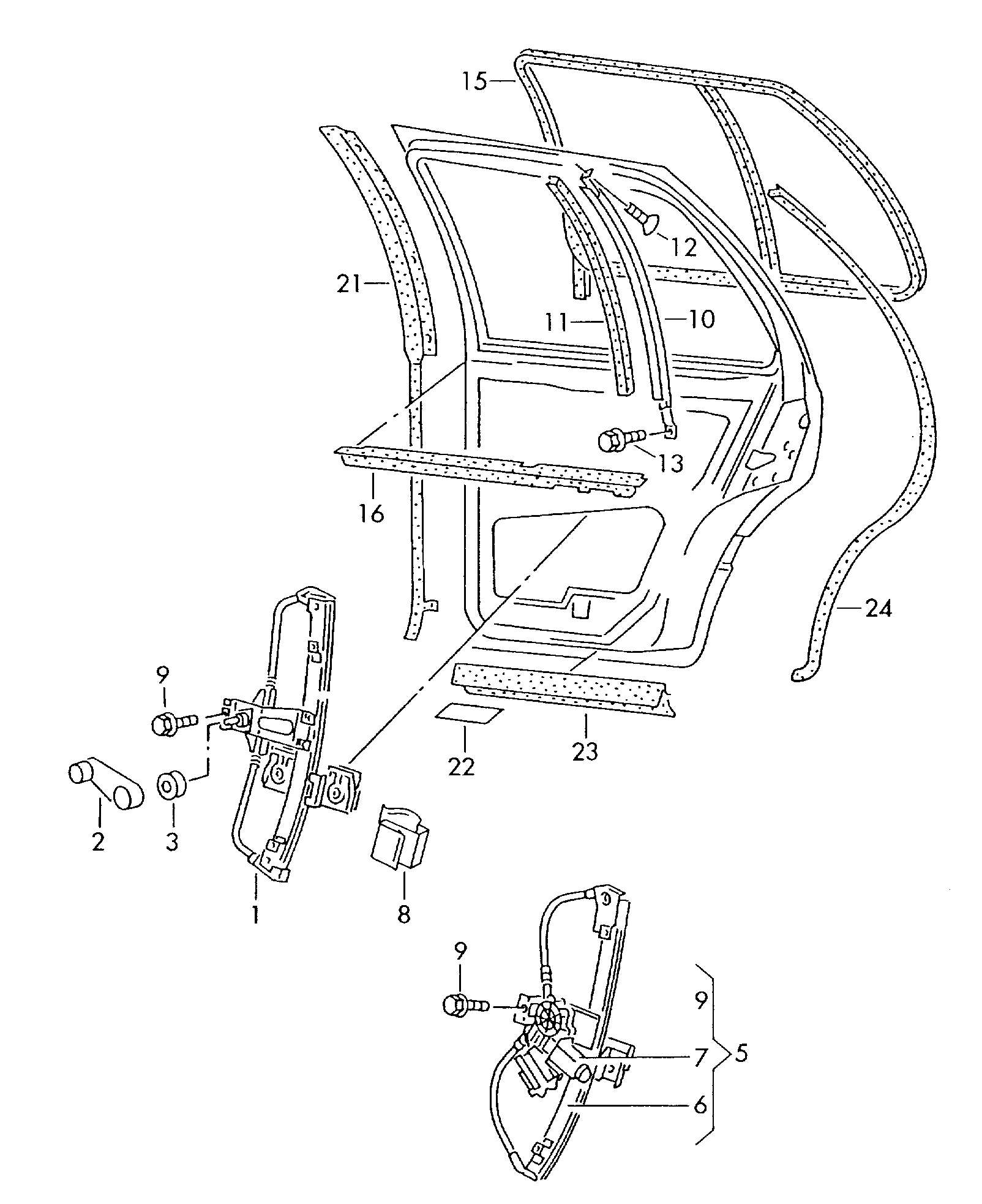 VW 1H4839401E - Pəncərə tənzimləyicisi furqanavto.az