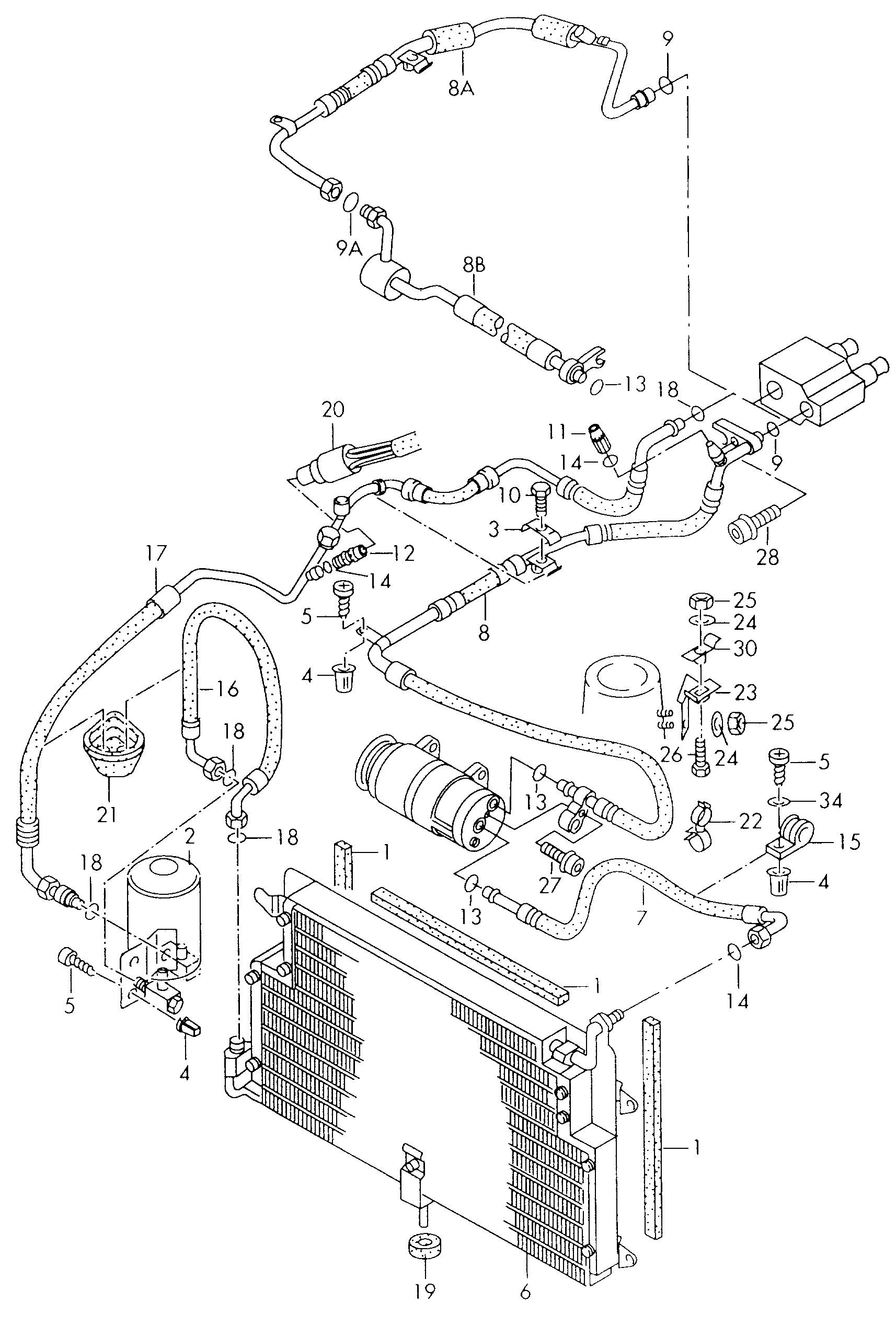 VAG 357820413C - Kondenser, kondisioner furqanavto.az