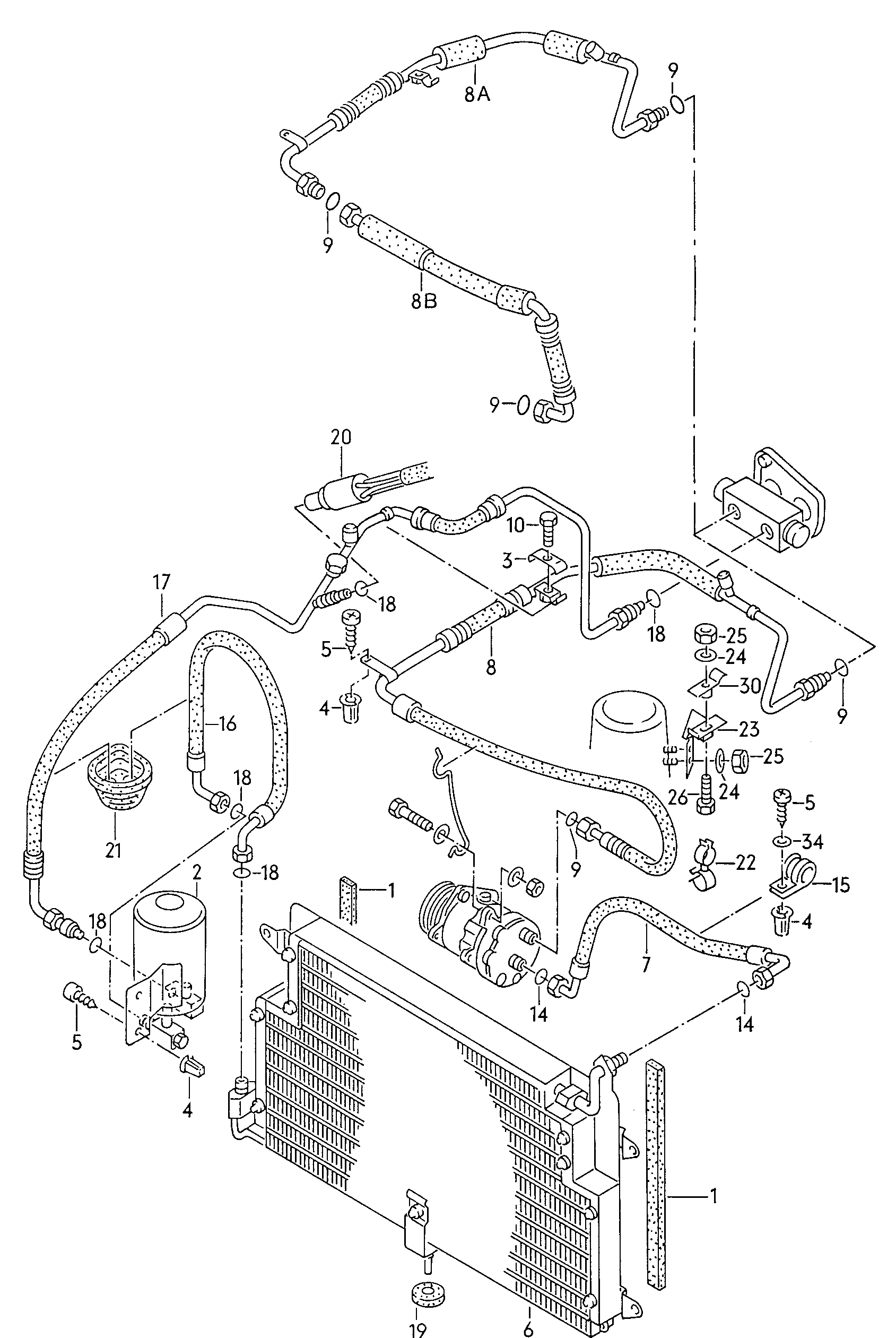 VAG 357 820 413 A - Kondenser, kondisioner furqanavto.az