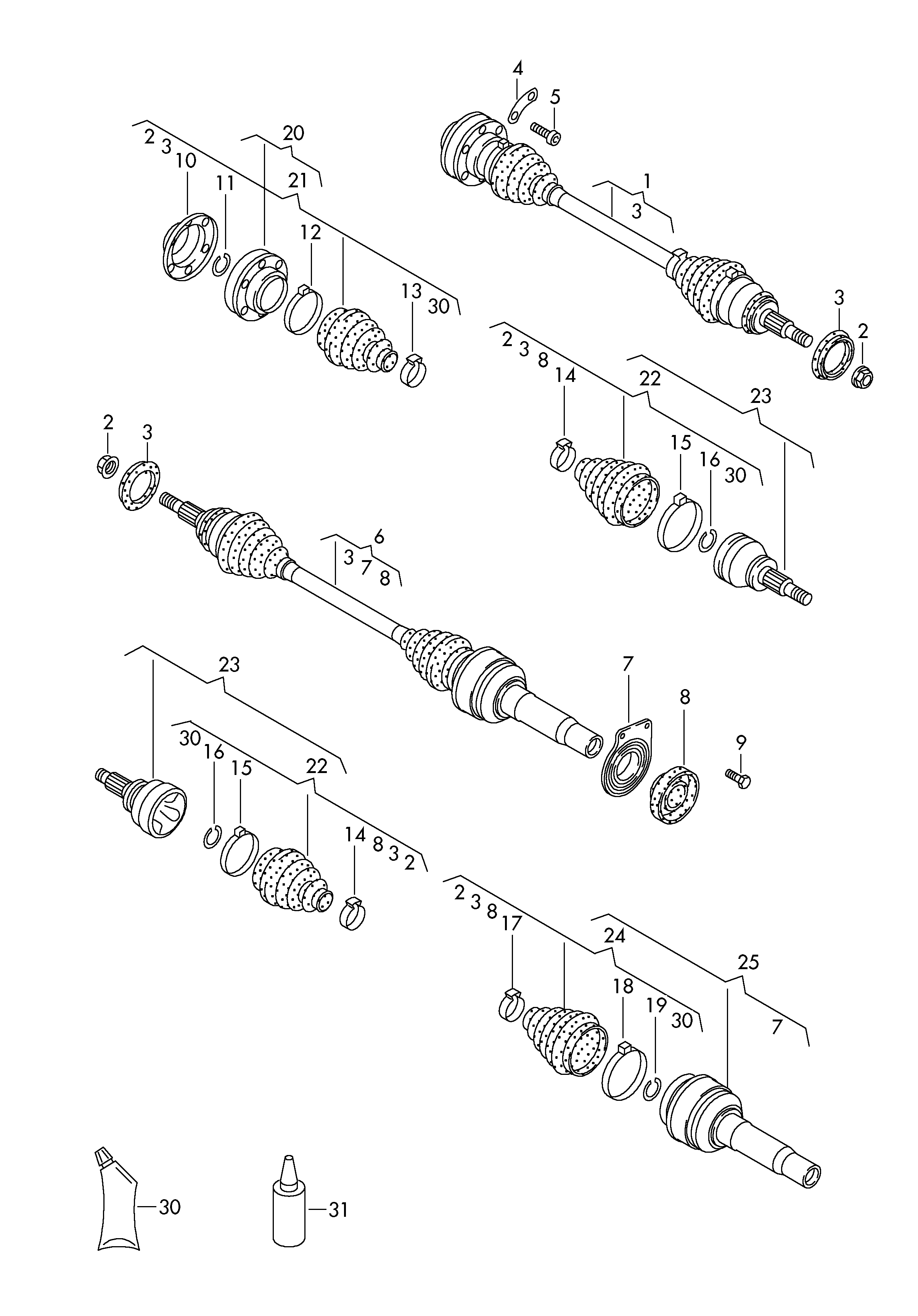 OM 7H0498099 - Birləşmə dəsti, ötürücü val furqanavto.az