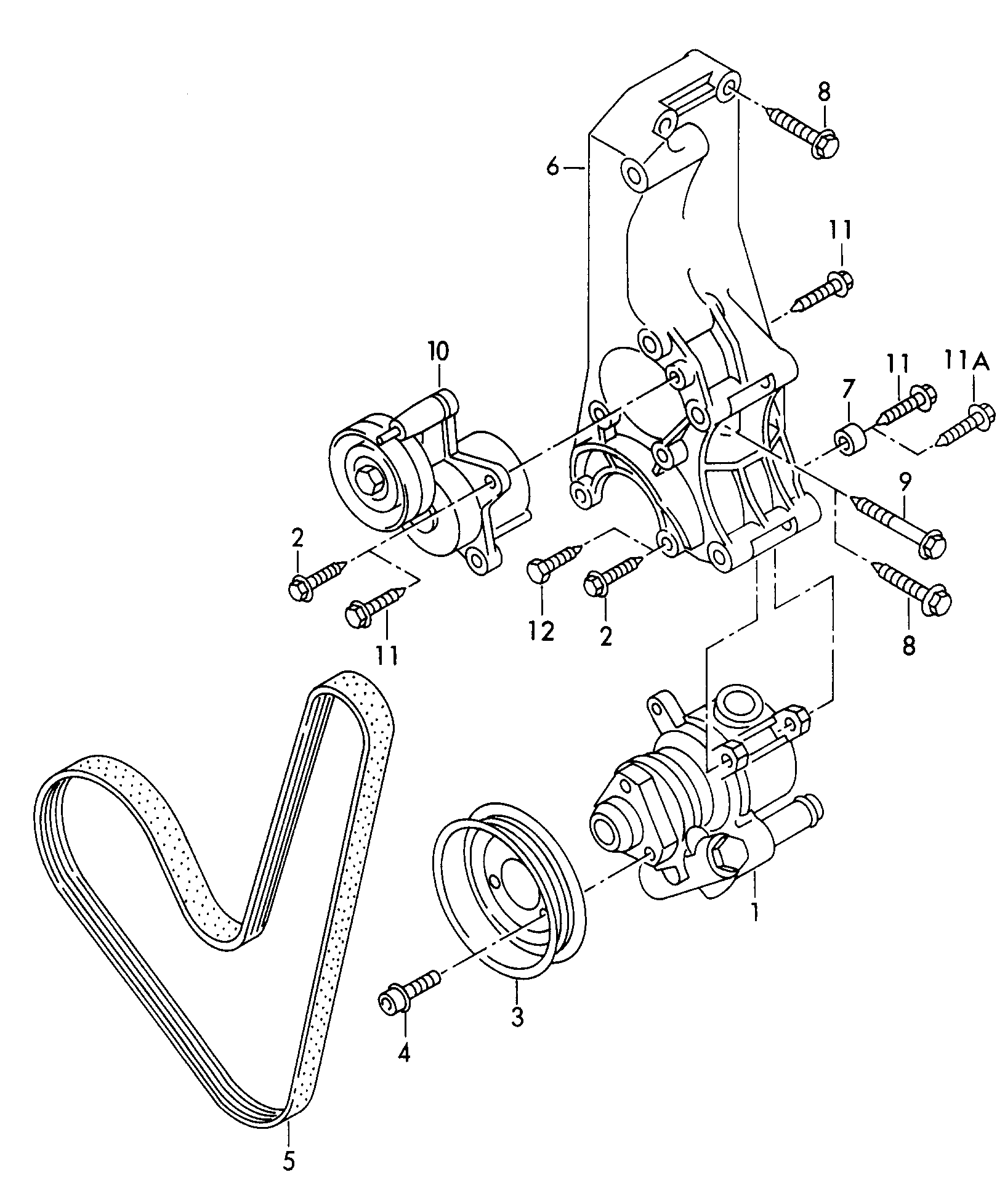 VW 032 145 299 C - Kəmər Dartıcı, v-yivli kəmər furqanavto.az