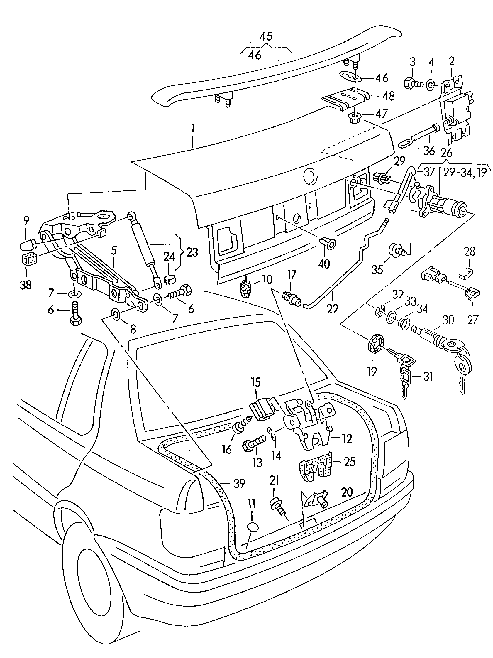 VW 1H5 827 550 B - Qazlı bulaq, baqaj, yük yeri furqanavto.az