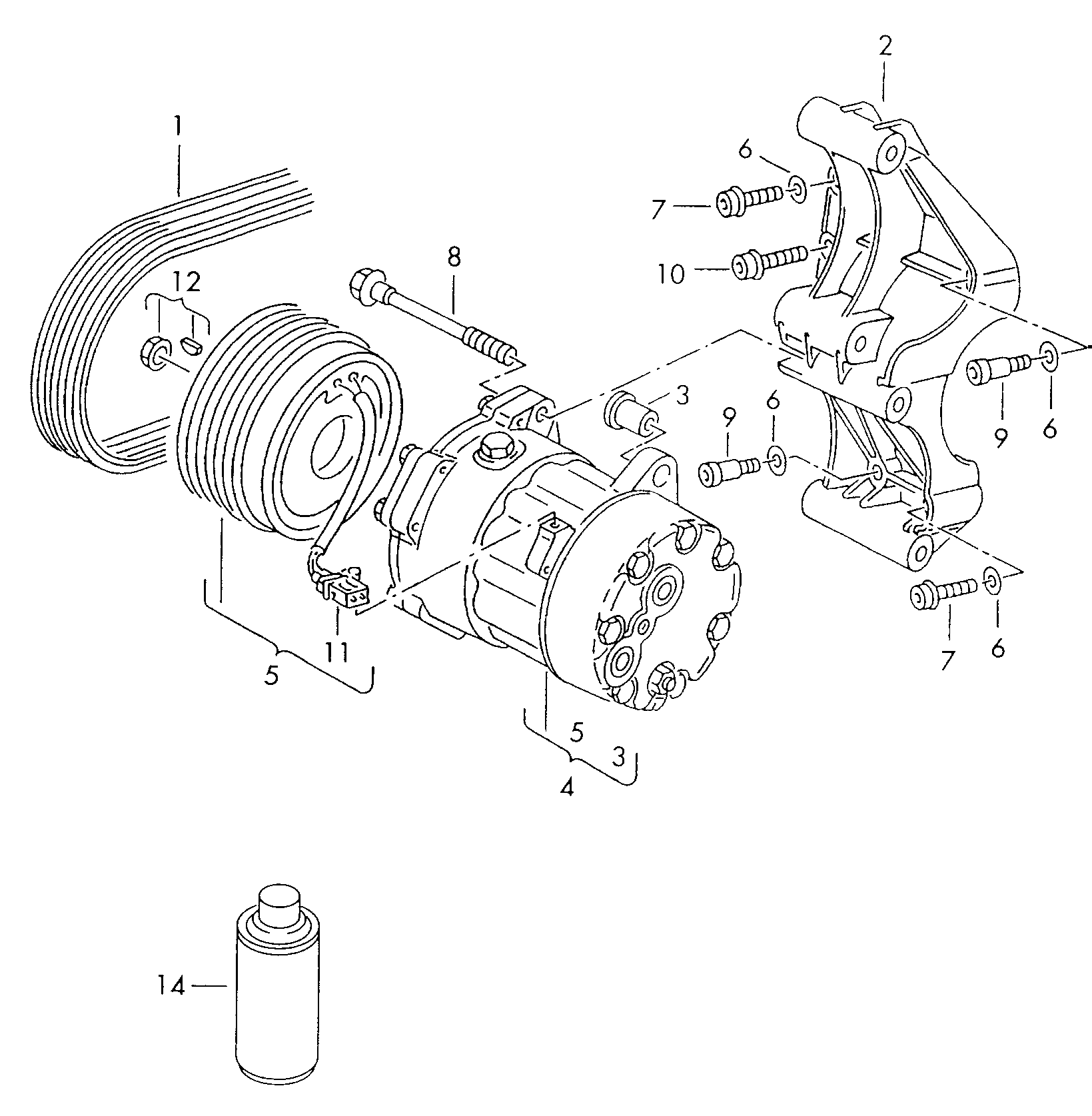 Seat 1H0 820 803 F - Kompressor, kondisioner furqanavto.az