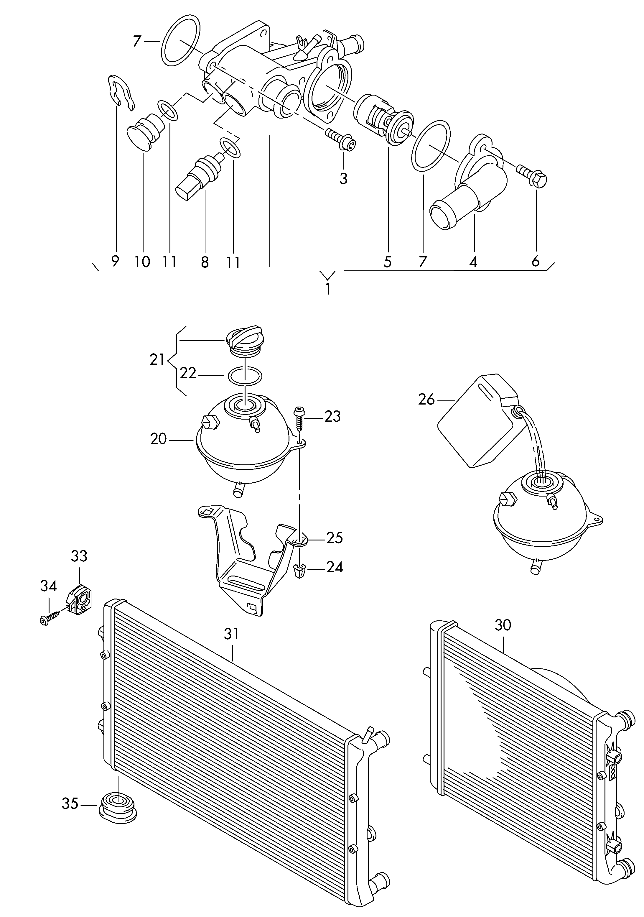 Seat 032 121 111 CT - Termostat, soyuducu furqanavto.az