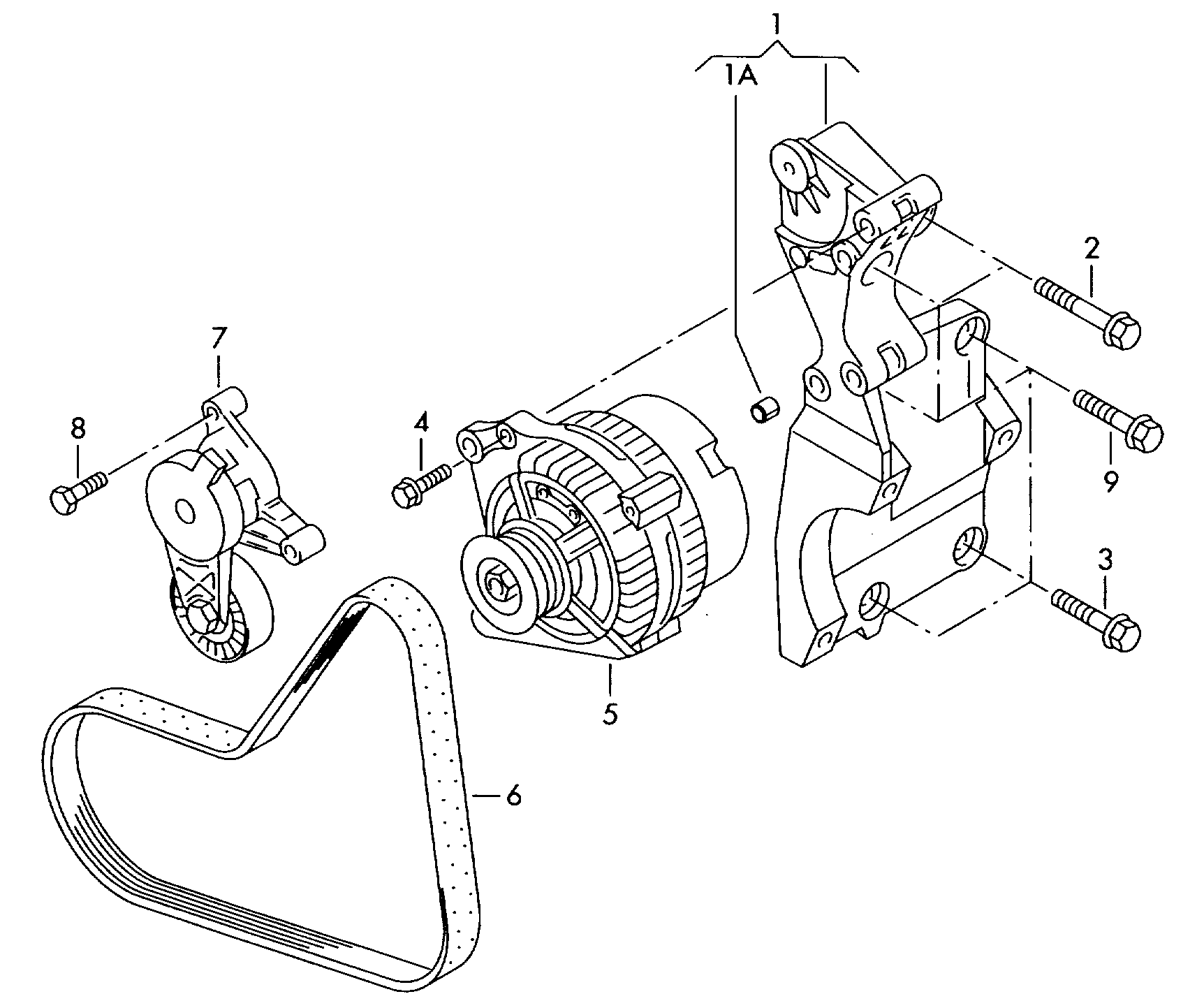 Seat 038 903 137 R - V-yivli kəmər furqanavto.az