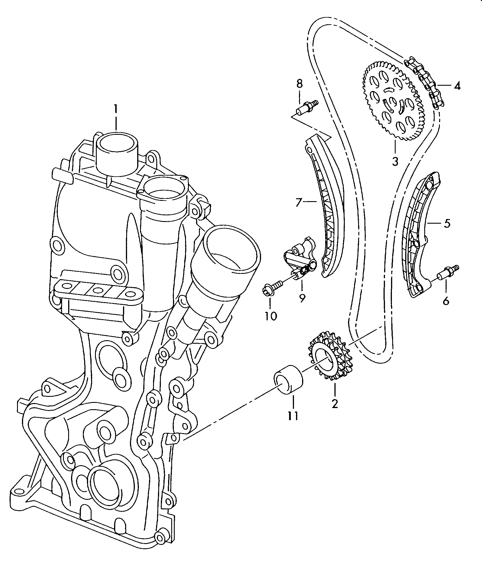 Skoda 03C 109 507 AH - Vaxt zəncirinin dəsti furqanavto.az