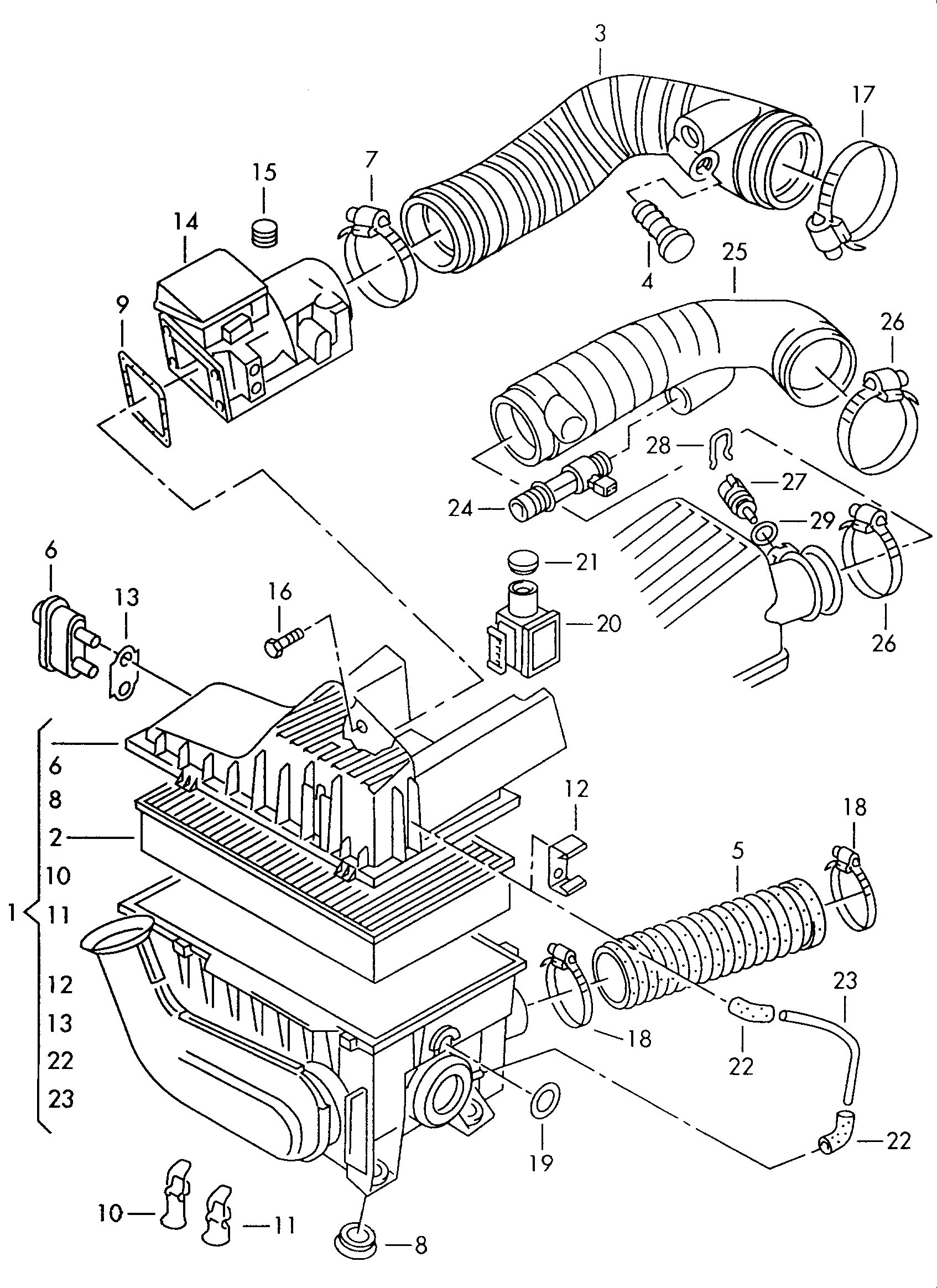 AUDI 037 906 461 B - Hava Kütləsi Sensoru furqanavto.az