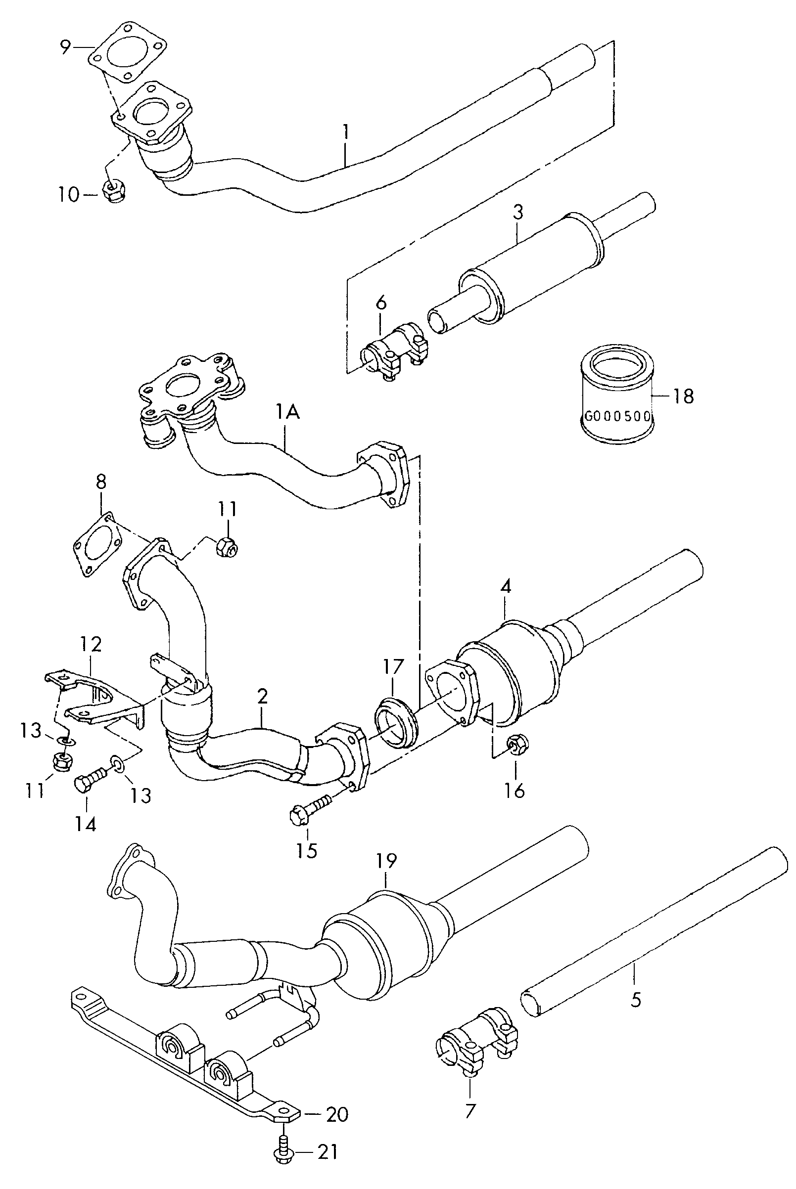 Seat 1H0.253.091R - Egzoz borusu furqanavto.az