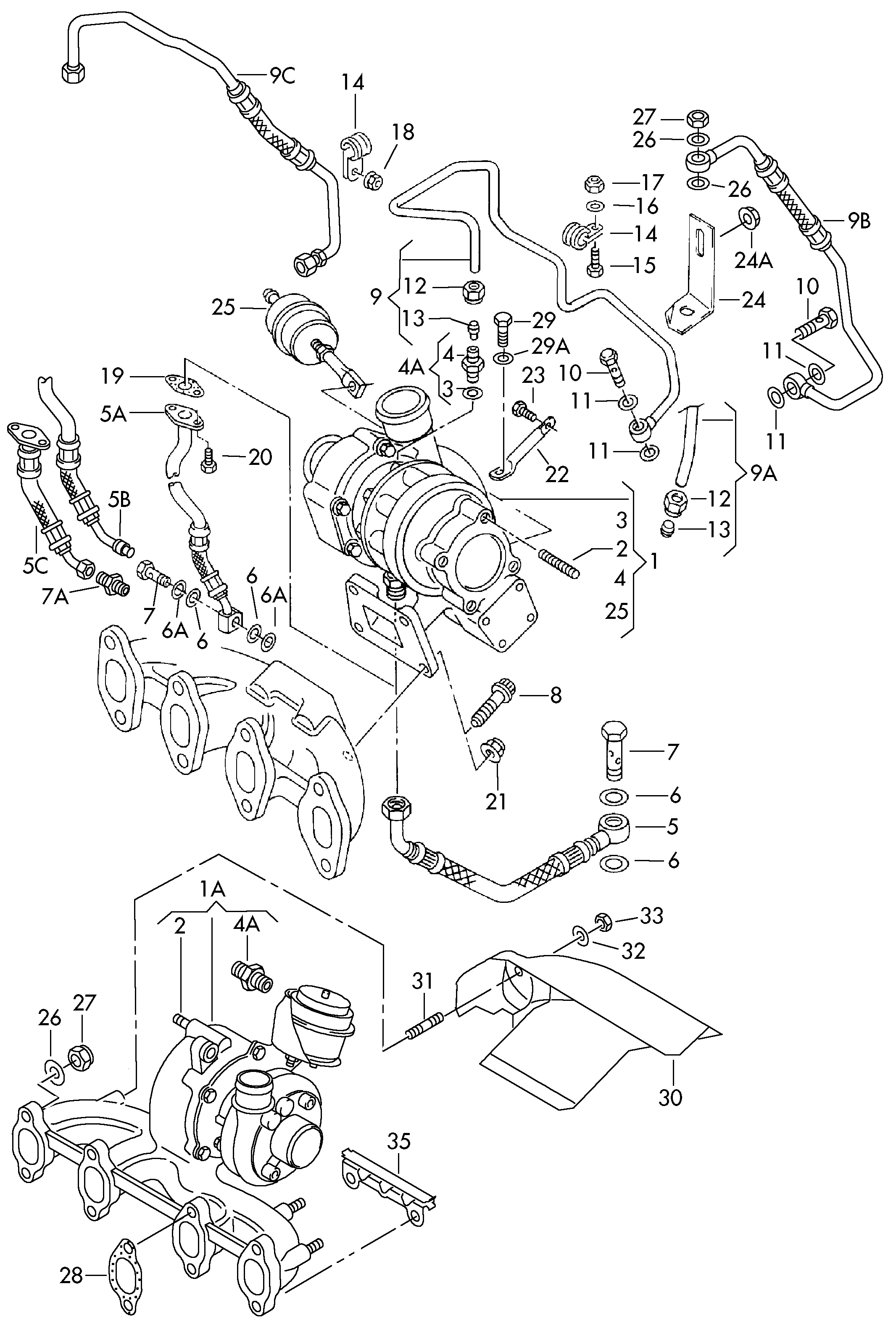 VAG 045145771E - Neft borusu, doldurucu furqanavto.az