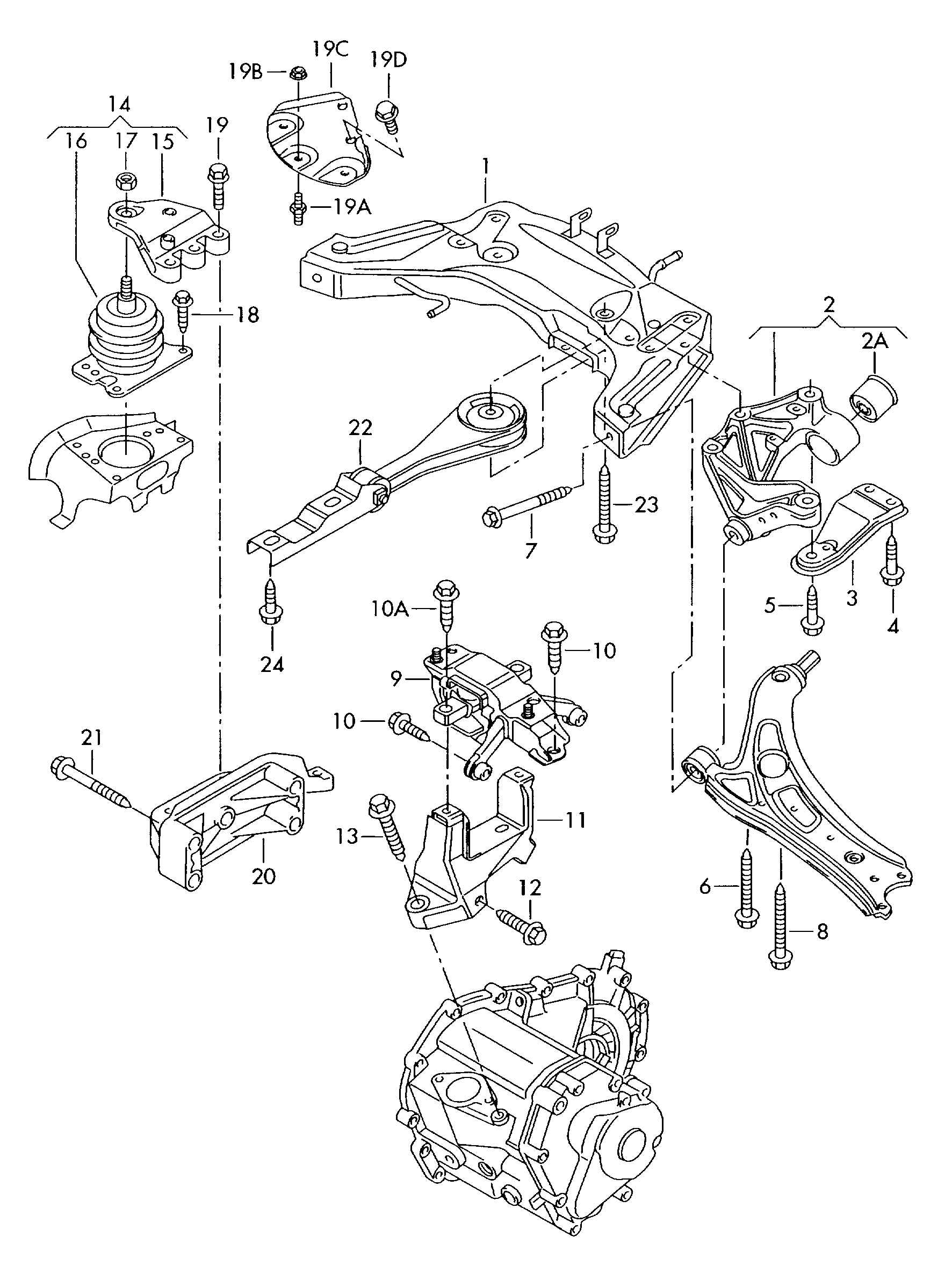 VAG 6Q0 199 851 AR - Tutacaq, mühərrik montajı furqanavto.az