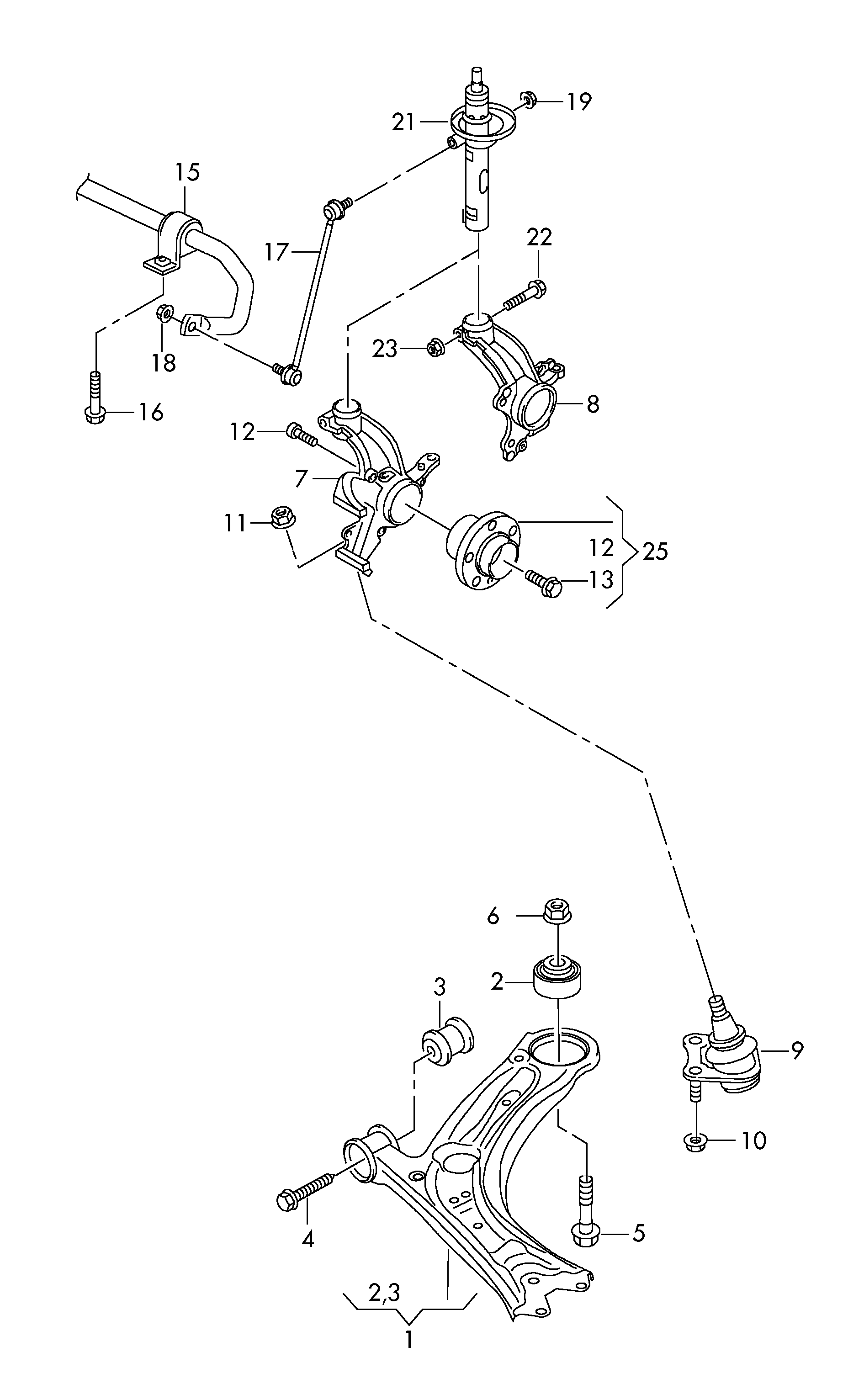 Seat 5C0407151D - Yolun idarəedici qolu furqanavto.az