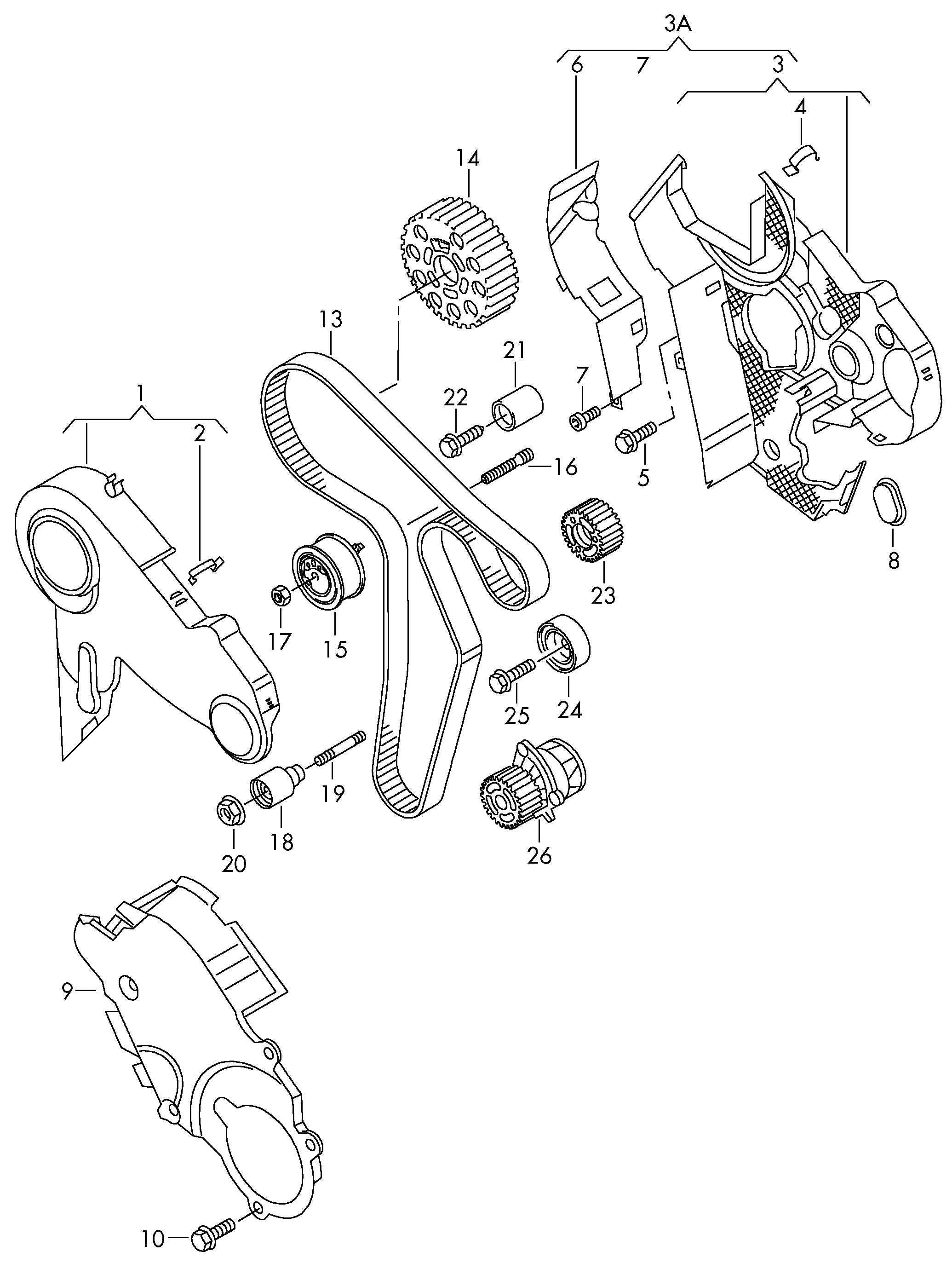 VW 03L 109 119 E - Vaxt kəməri furqanavto.az