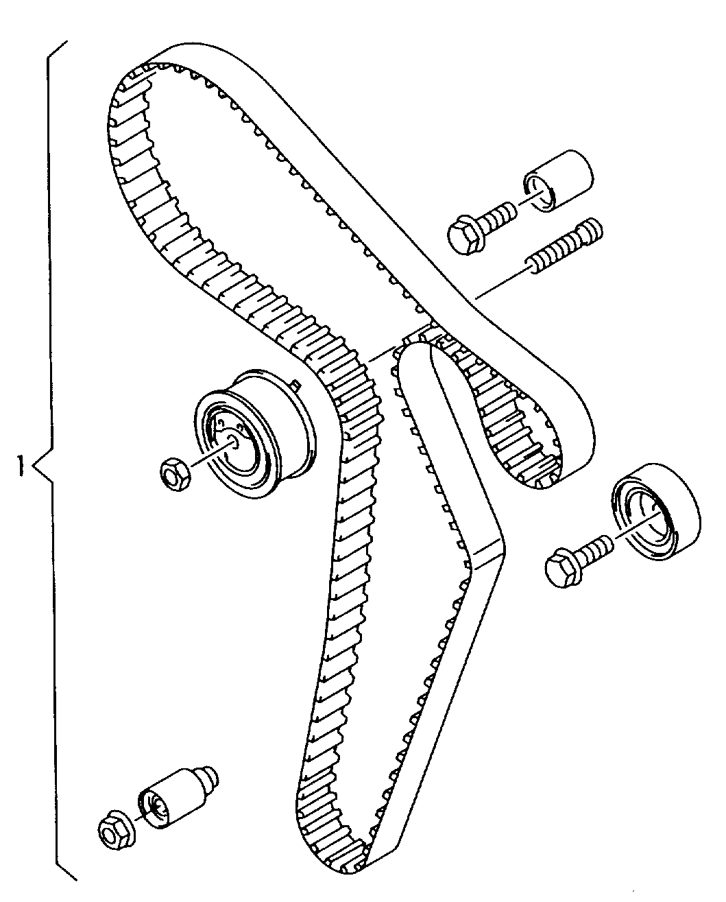 VAG 03L 198 119 F - Vaxt kəməri dəsti furqanavto.az