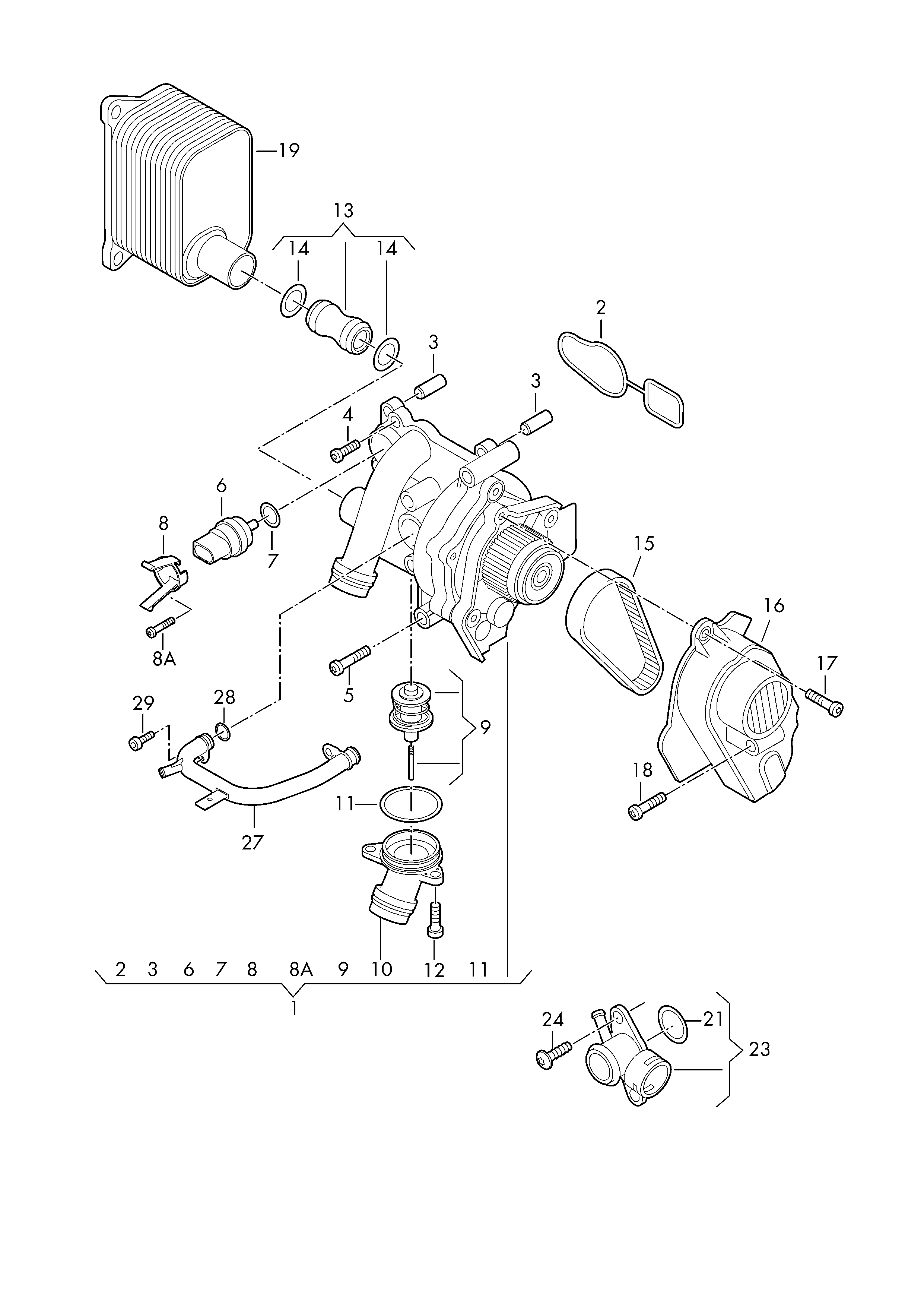 Porsche 06H 121 113B - Termostat, soyuducu furqanavto.az