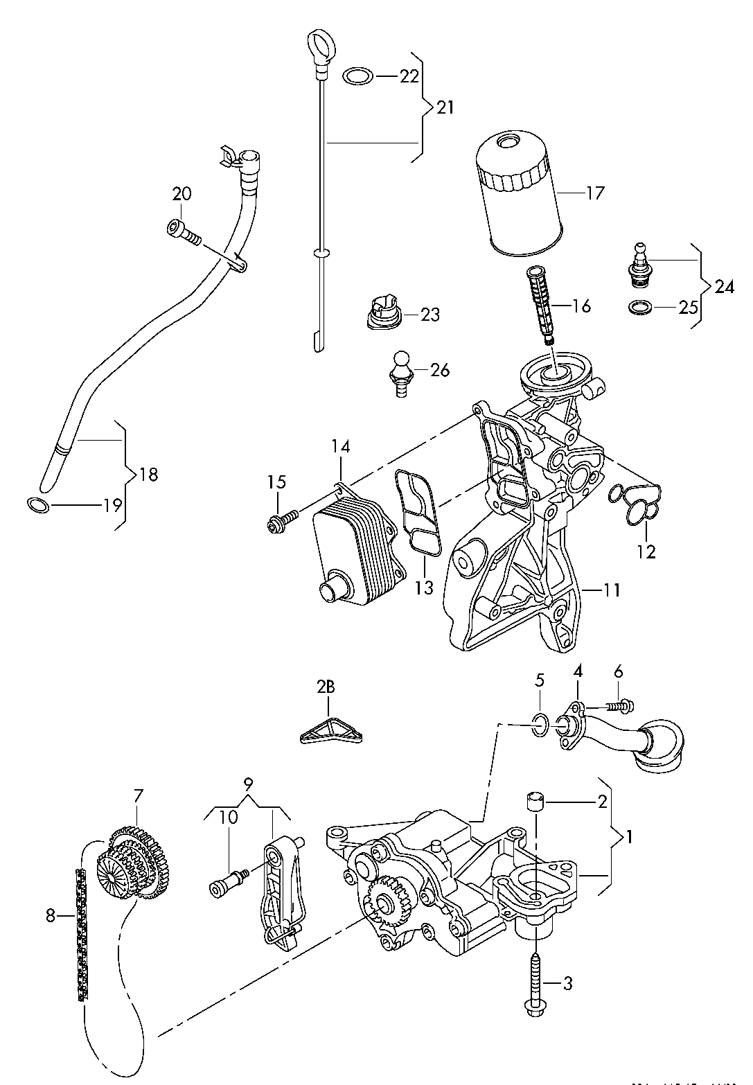 VAG 06J 117 021 P - Yağ soyuducu, mühərrik yağı furqanavto.az