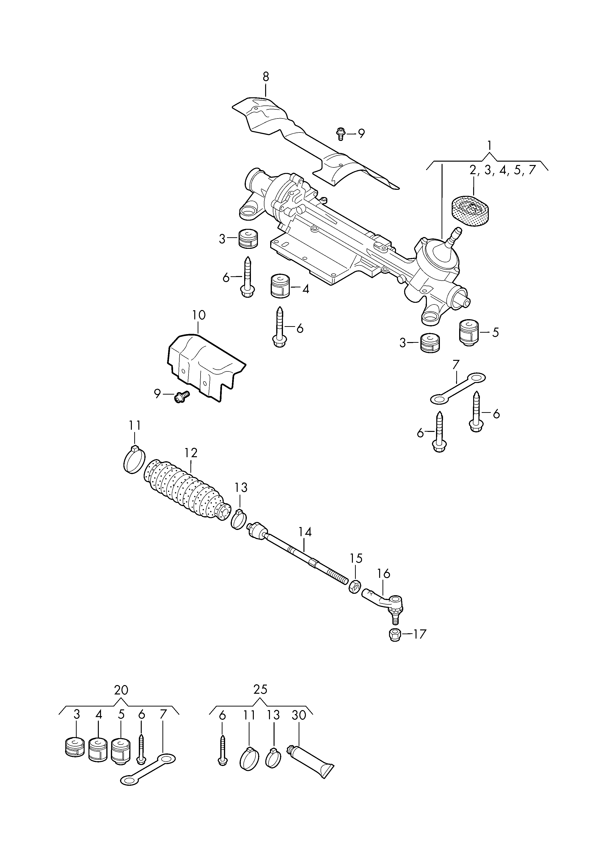 VAG 3AB423061F - Sükan qurğusu furqanavto.az