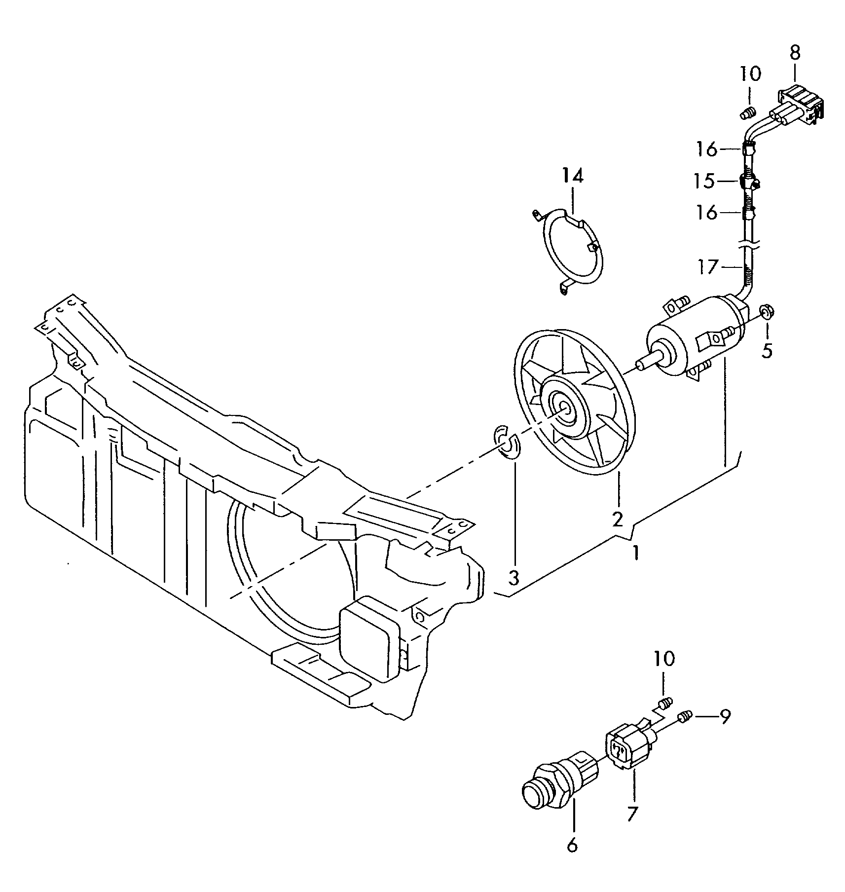 Skoda 6N0 959 465 - Fen, radiator furqanavto.az