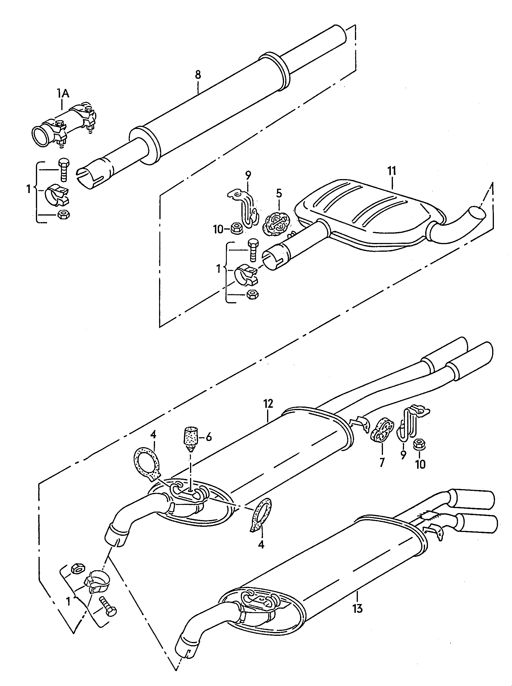 VW 191253209J - Ön səsboğucu furqanavto.az