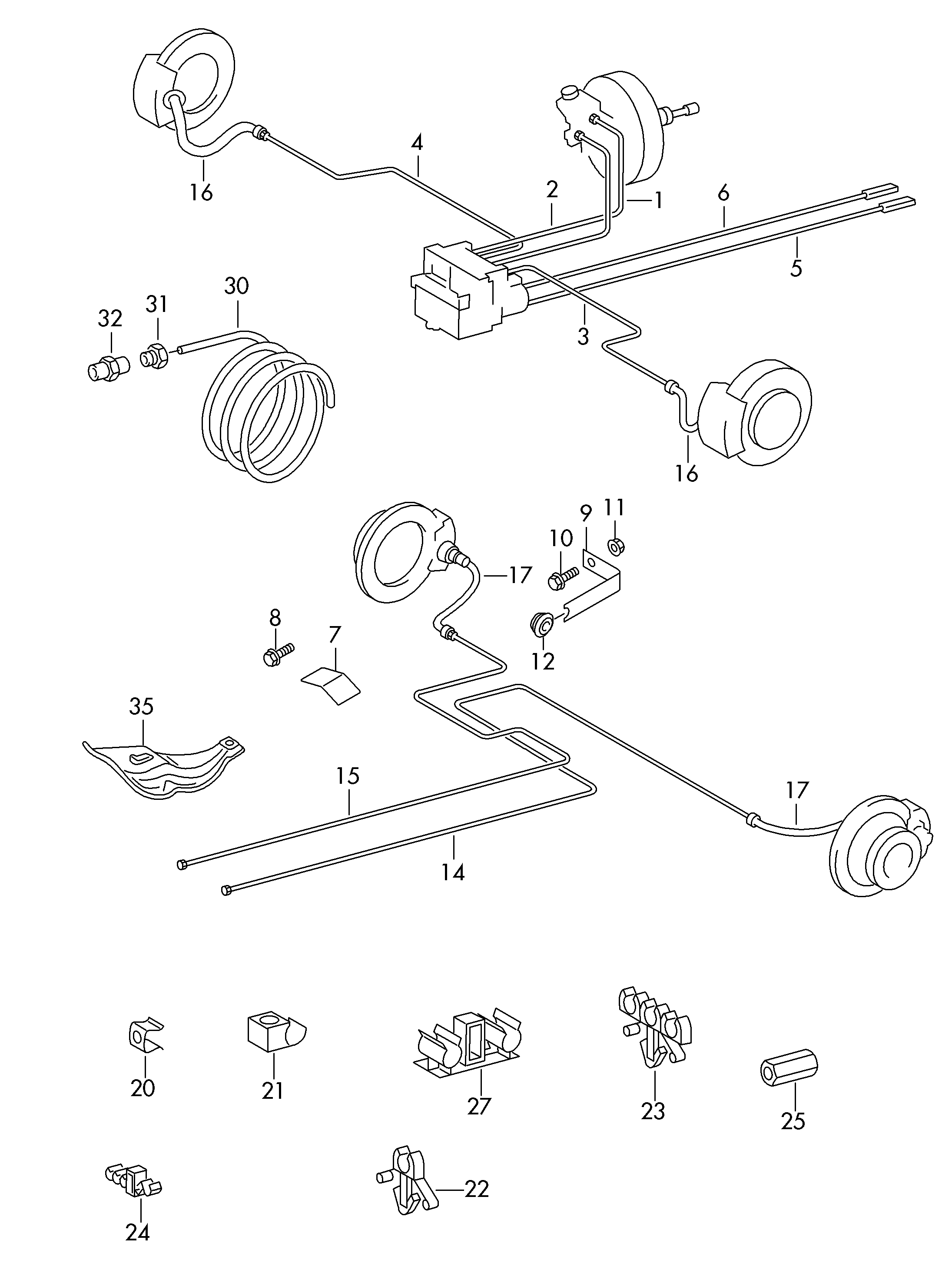 VAG 2E0 611 807 B - Əyləc şlanqı furqanavto.az